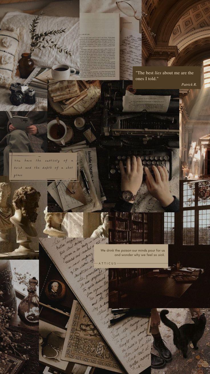 736x1308 Dark Academia Wallpaper