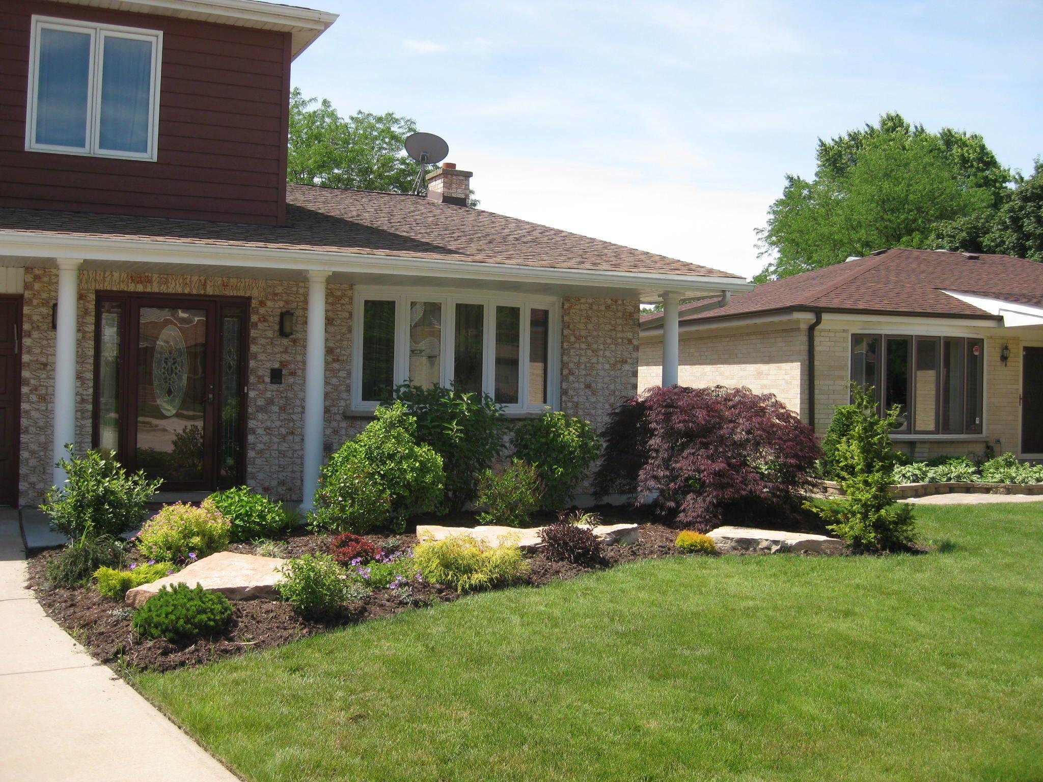 2048x1536 Front Yard: Home Landscaping Ideas Front Yard For Ranch Style House