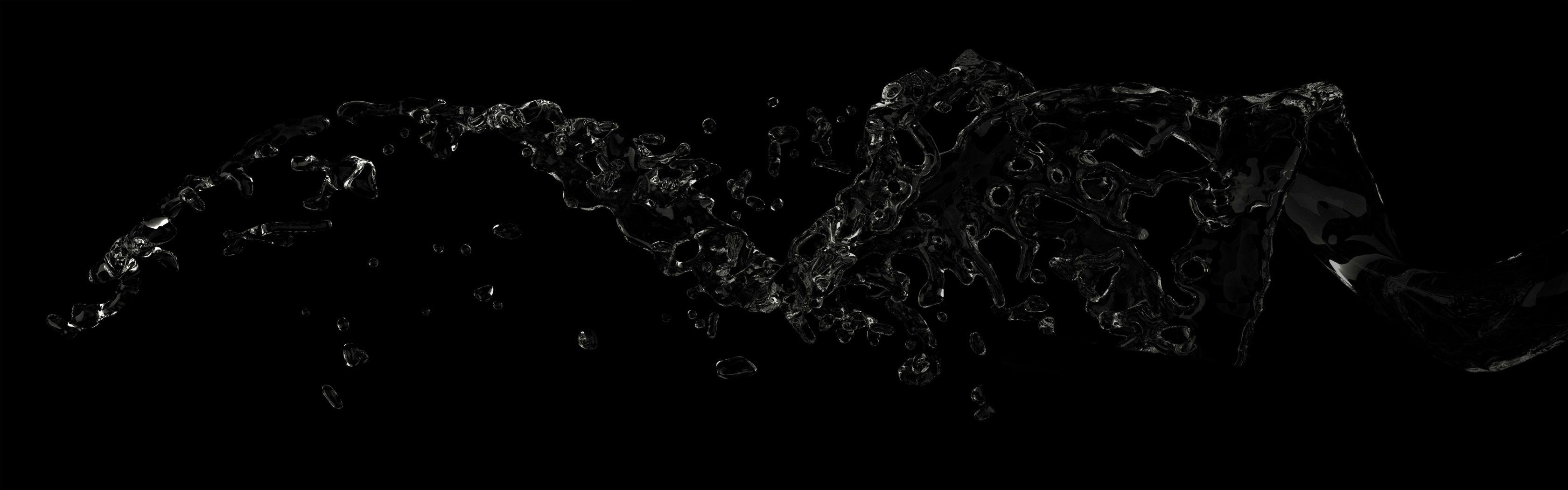 3360x1050 Dark Dual Monitor Wallpaper