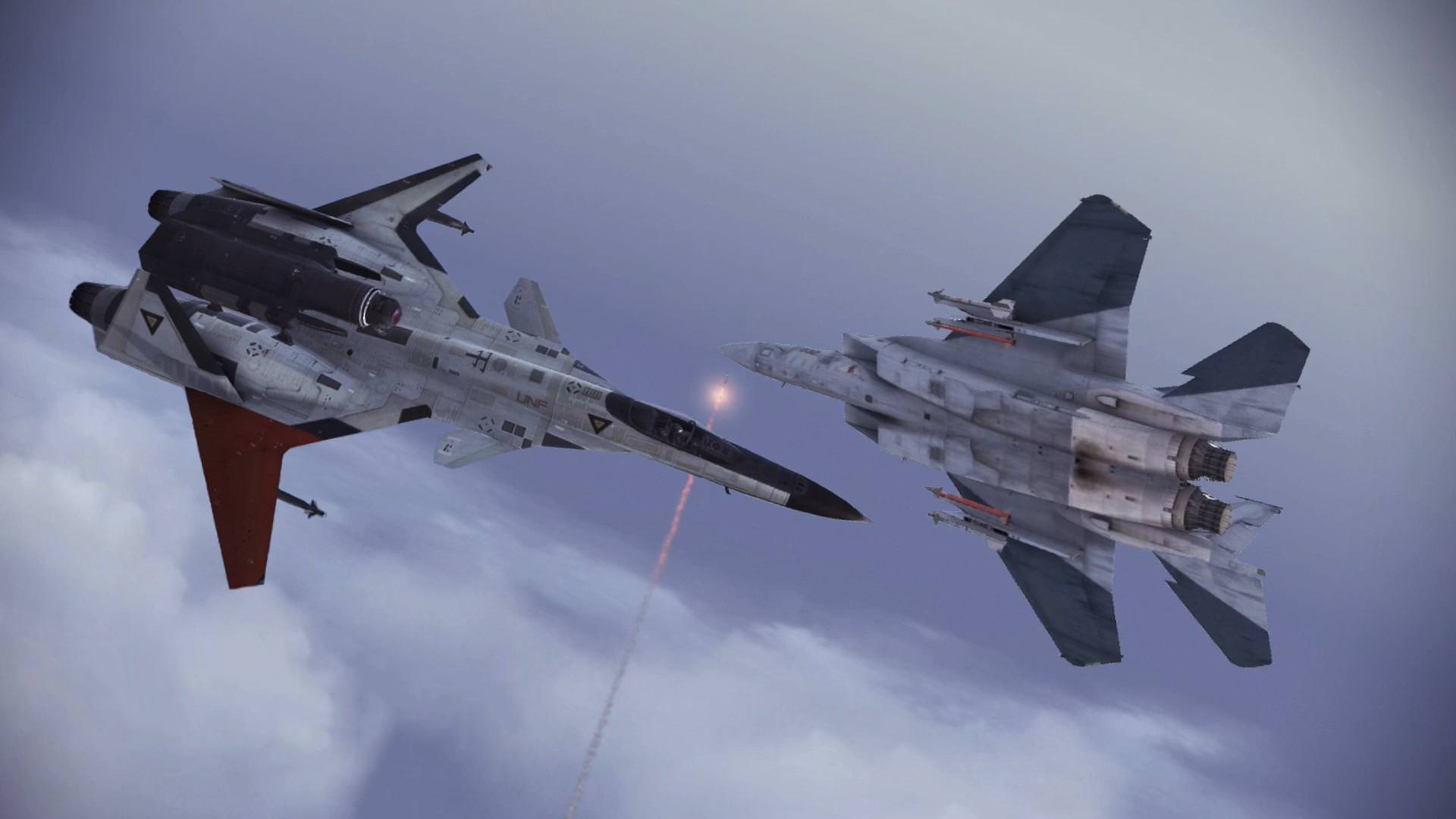 1920x1080 Ace Combat Infinity wallpaper depicting Cipher vs. Pixy