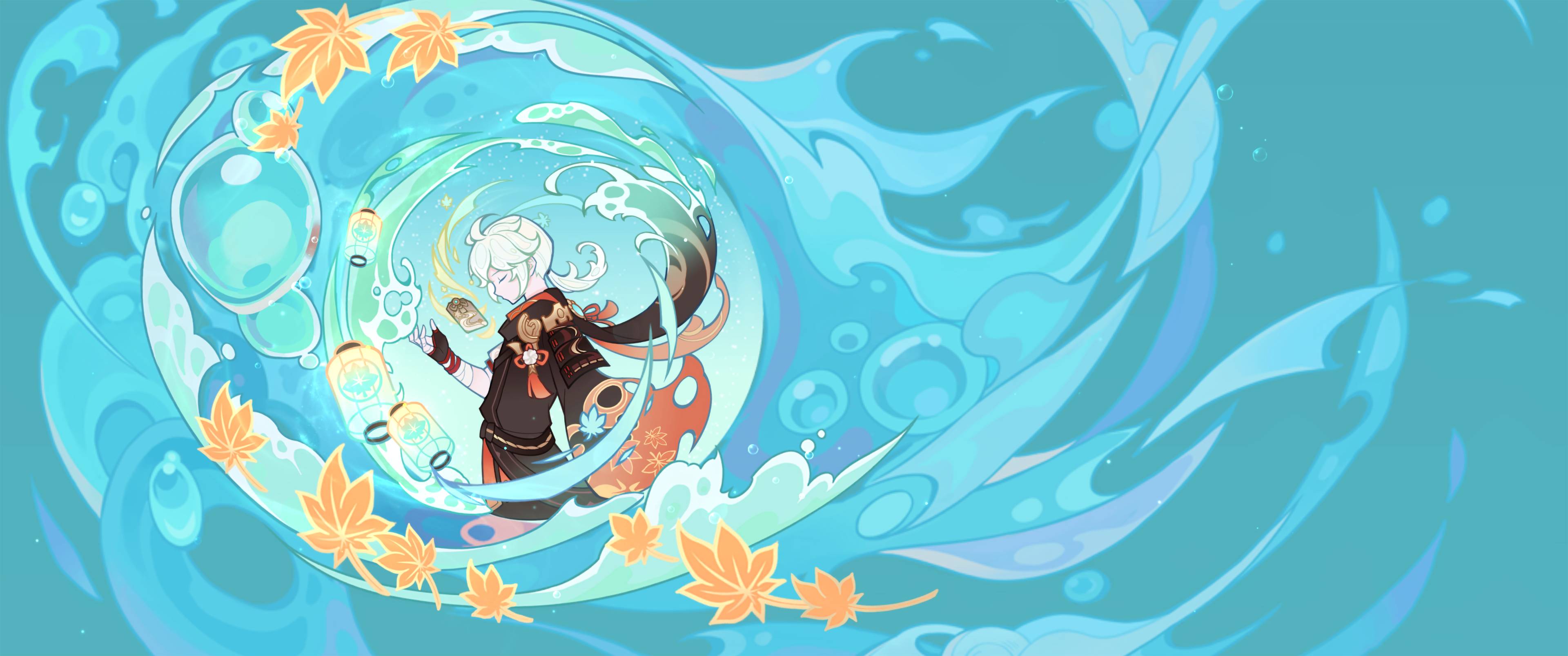 3840x1607 Kaedehara Kazuha Cool Genshin Impact Digital Art HD Wallpaper, HD Games 4K Wallpaper, Image, Photo and Background