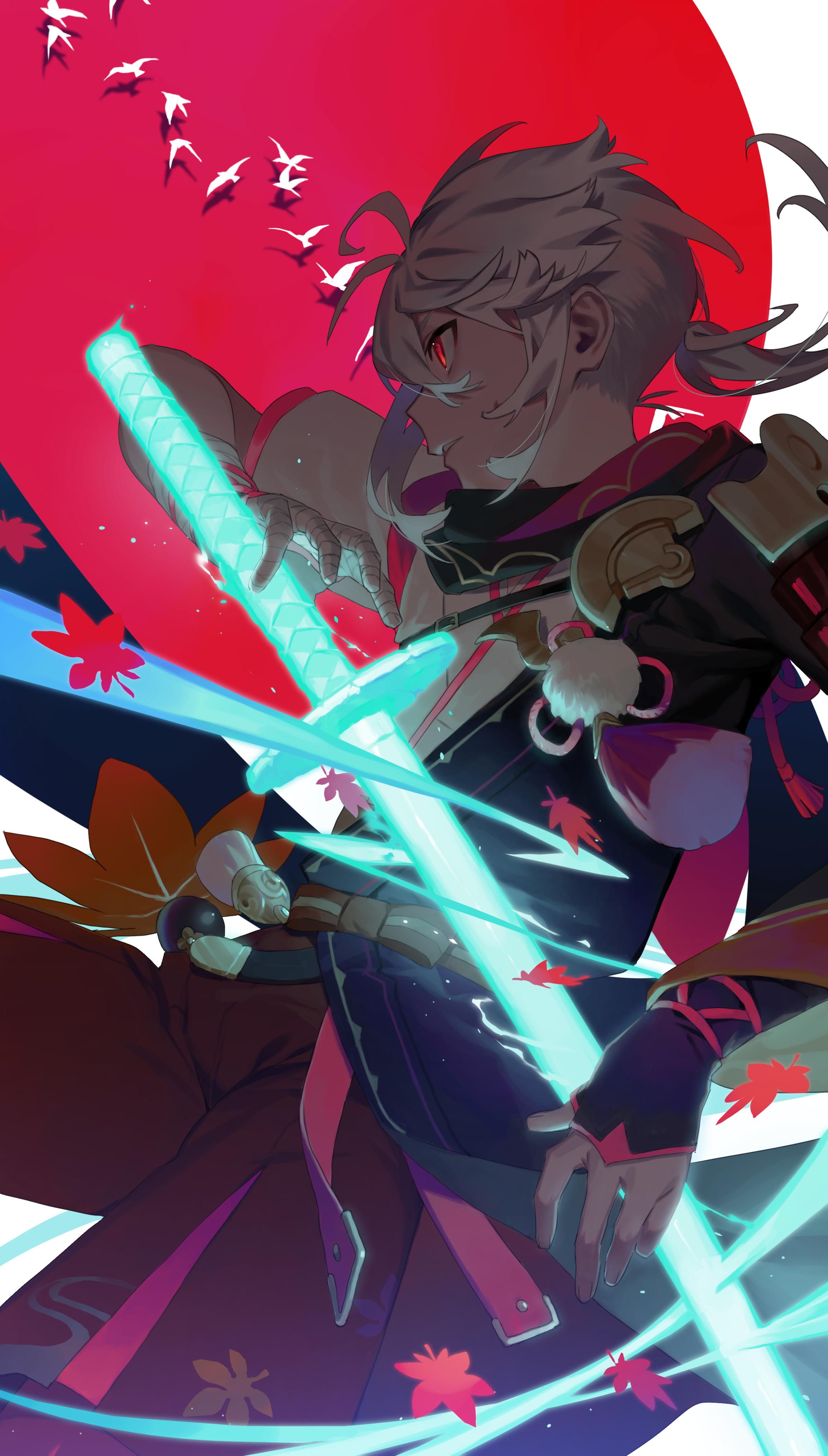 2312x4068 Kaedehara Kazuha Impact Anime Image Board