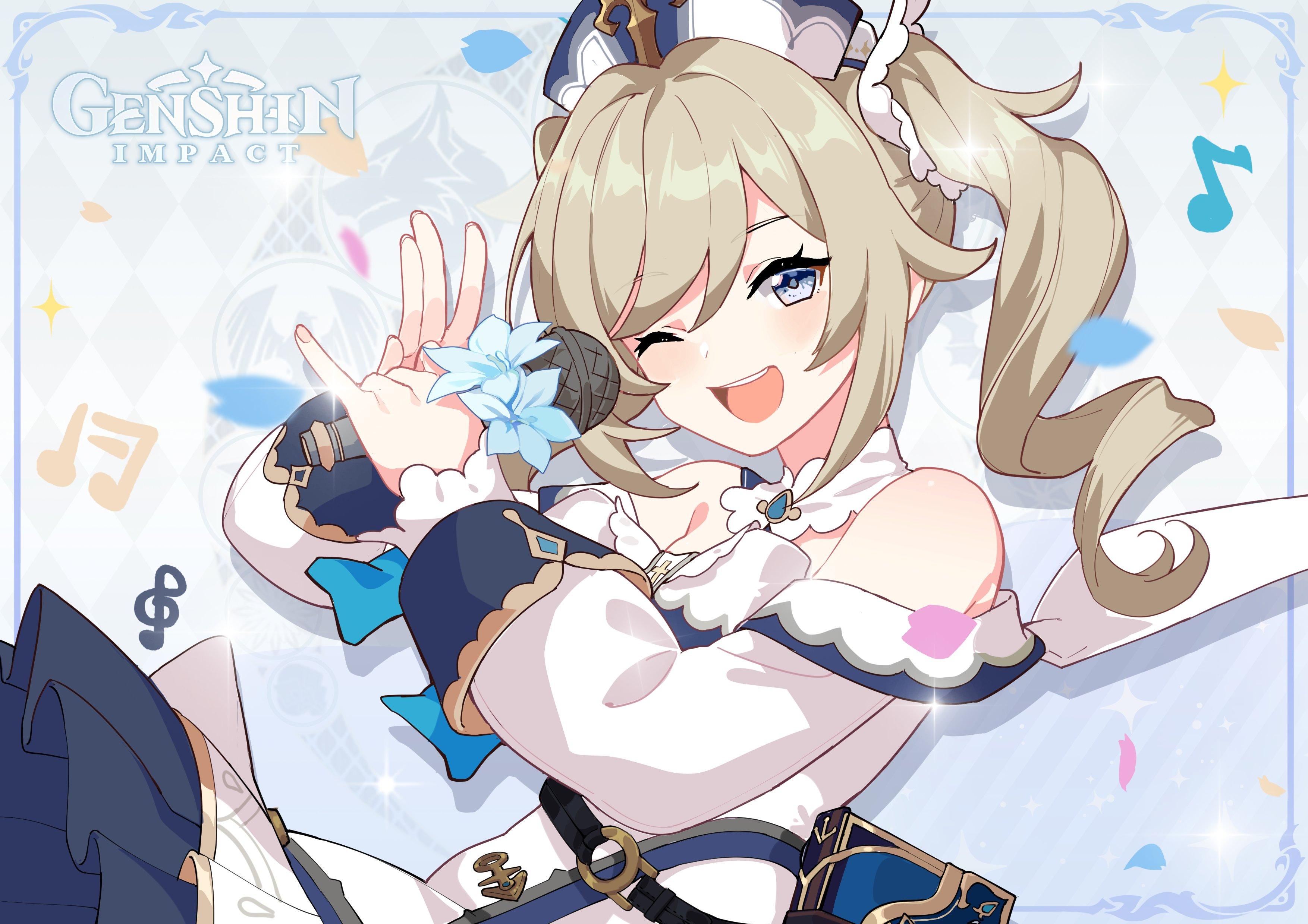 3508x2480 Download 1280x1024 Genshin Impact, Barbara, Smiling, Twintails, Anime Games Wallpaper