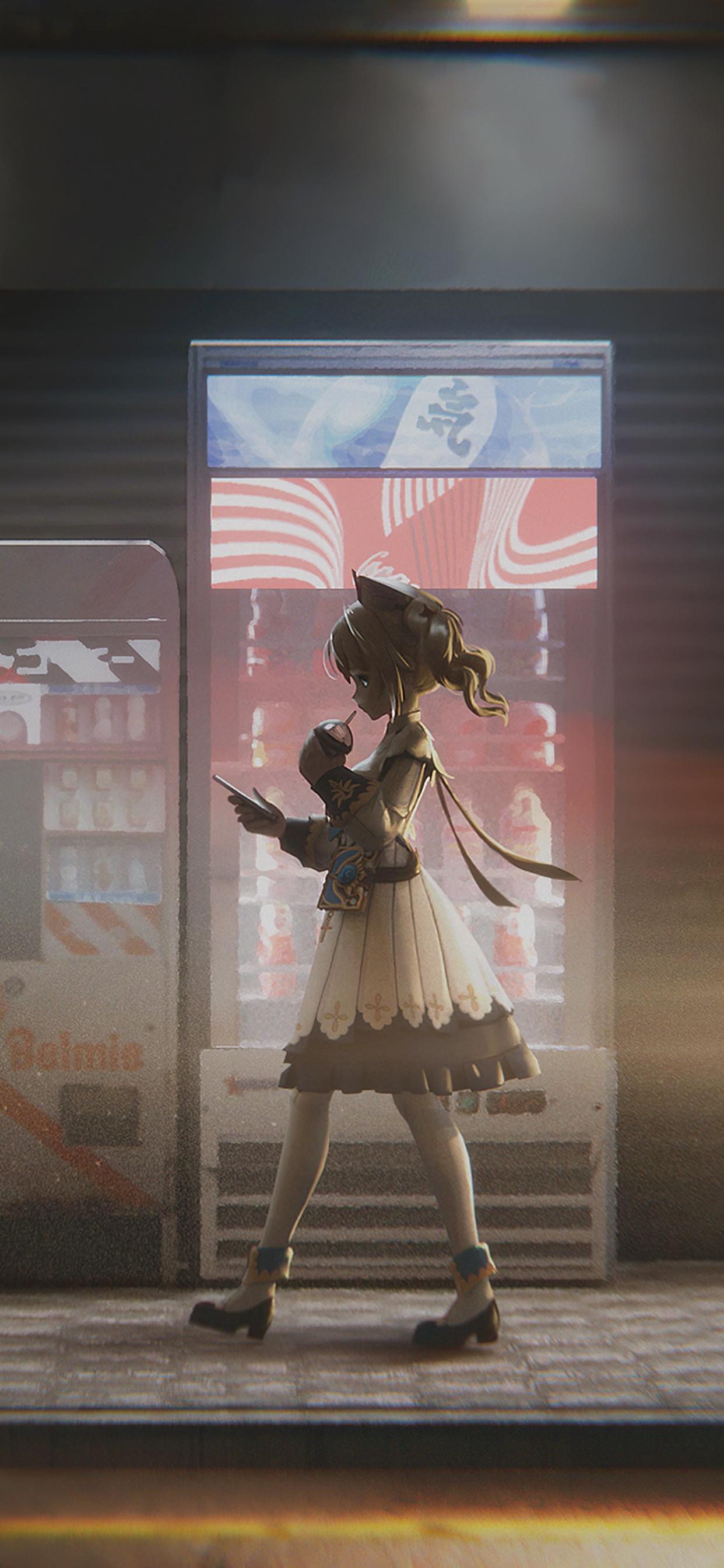 1242x2688 Barbara Genshin Impact Girl Using Phone 4k iPhone XS MAX HD 4k Wallpaper, Image, Background, Photo and Picture