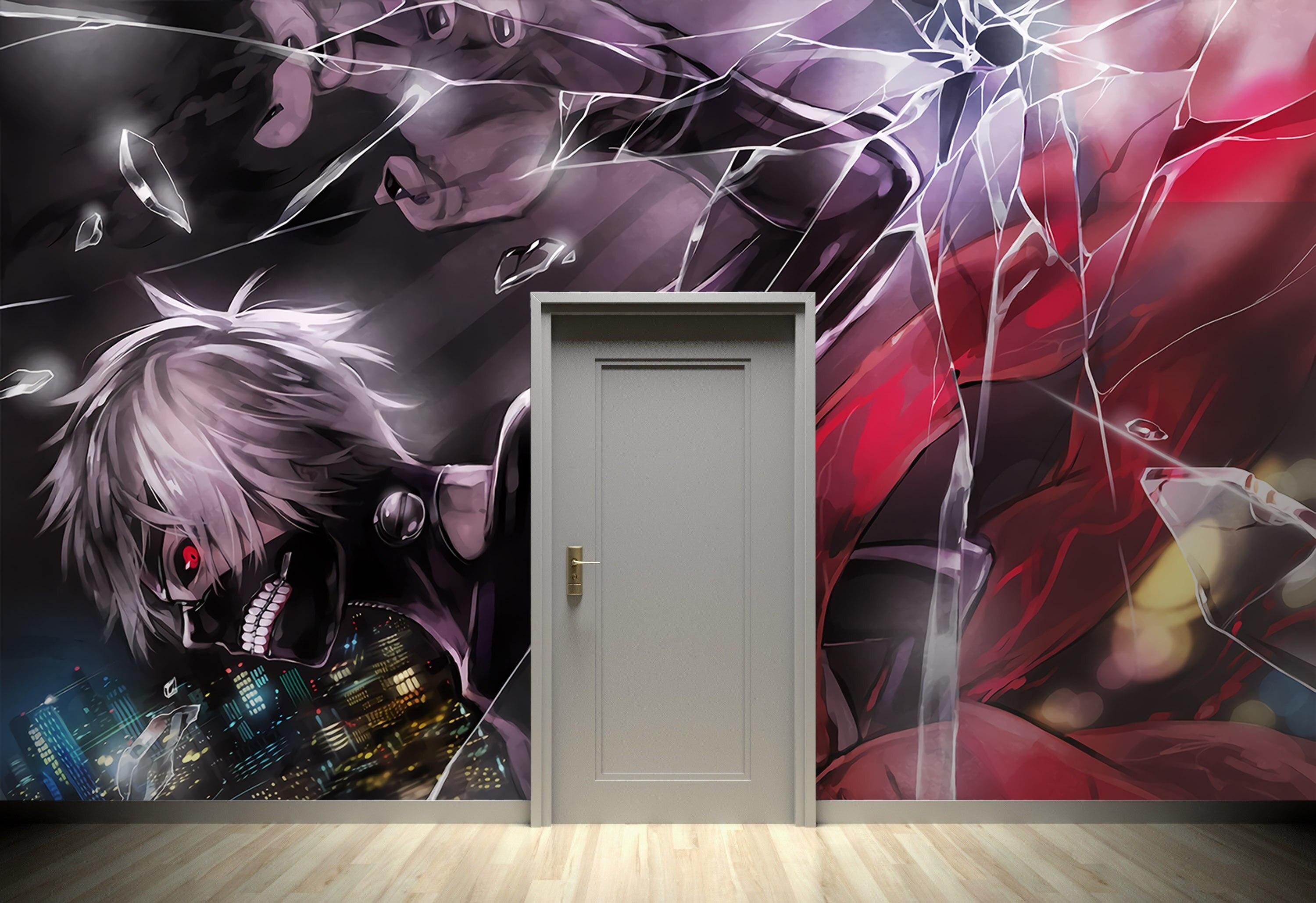 3000x2060 Self Adhesive 3D Tokyo Ghoul 05263523 Japan Anime Wall Paper Mural Wall Print Decal Wall Murals Home Improvement