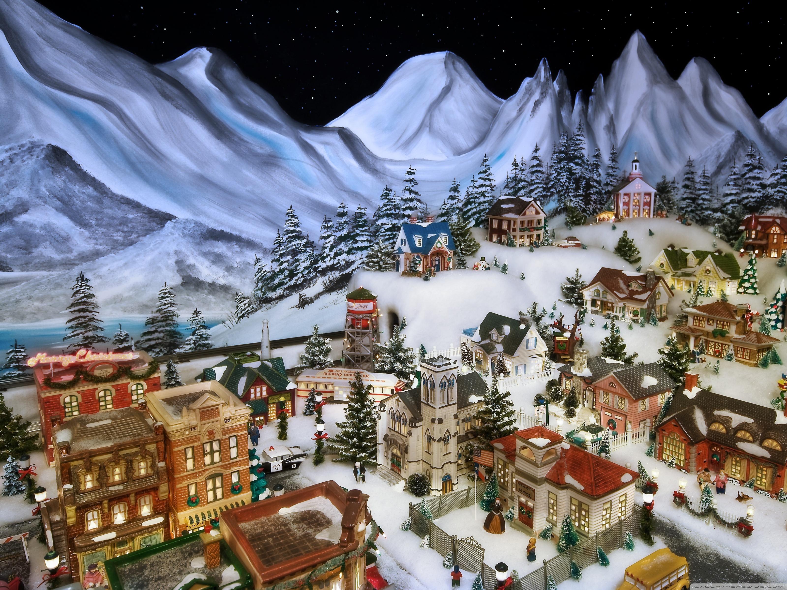 3200x2400 Christmas Eve in the Little Village Ultra HD Desktop Background Wallpaper for 4K UHD TV : Widescreen & UltraWide Desktop & Laptop : Tablet