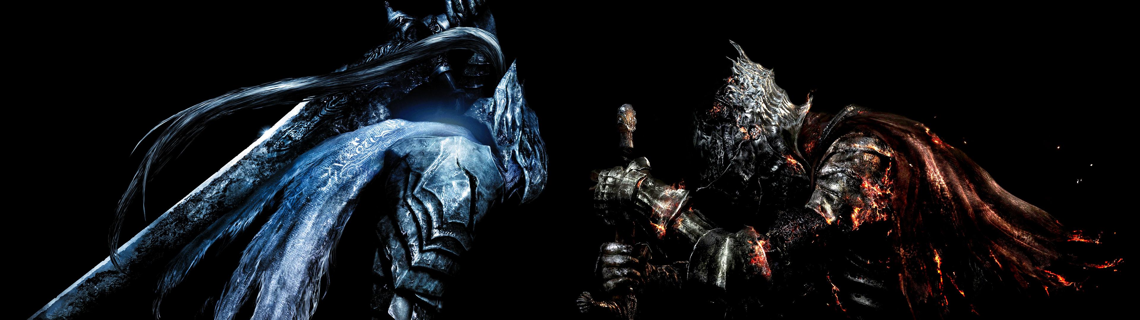 3840x1080 Artorias Red Knight 3840x1080 Dual Monitor Wallpaper