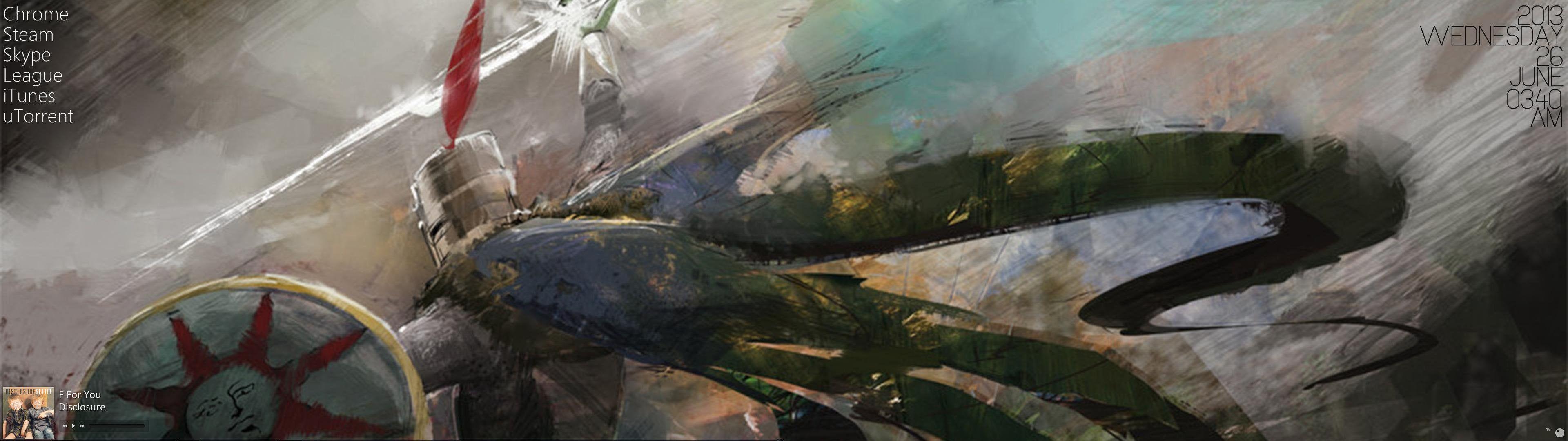 3840x1080 Dark Souls Dual Screen Wallpaper