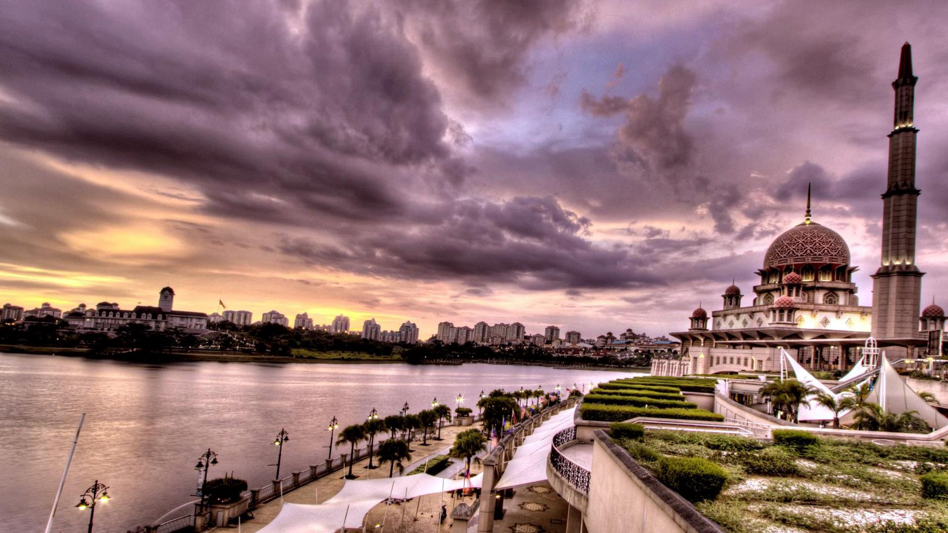 1920x1080 Islamic Mosque Landscape Wallpaper HD / Desktop and Mobile Background
