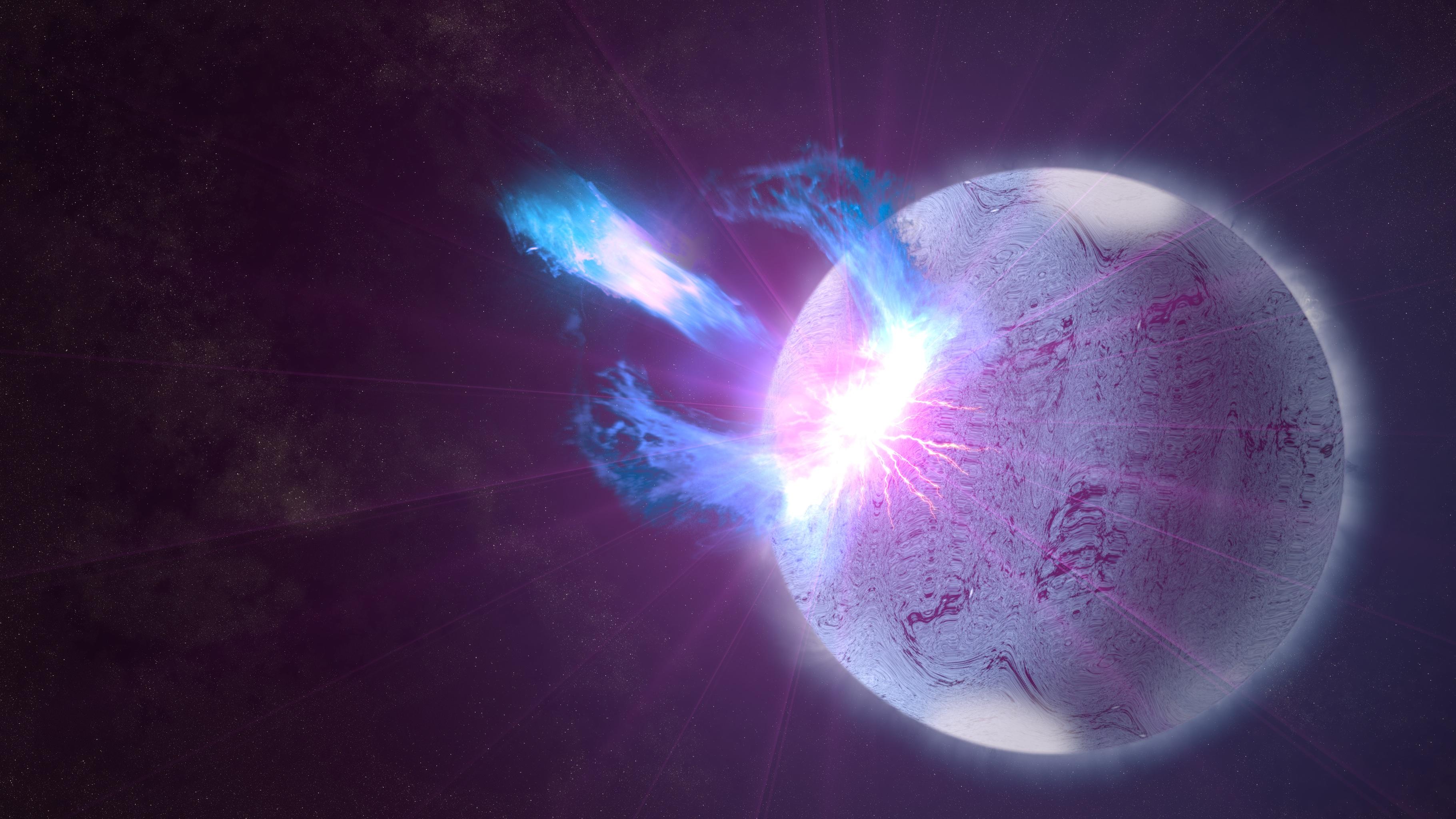 3641x2048 GMS: Fermi Finds Hints of Starquakes in Magnetar 'Storm'