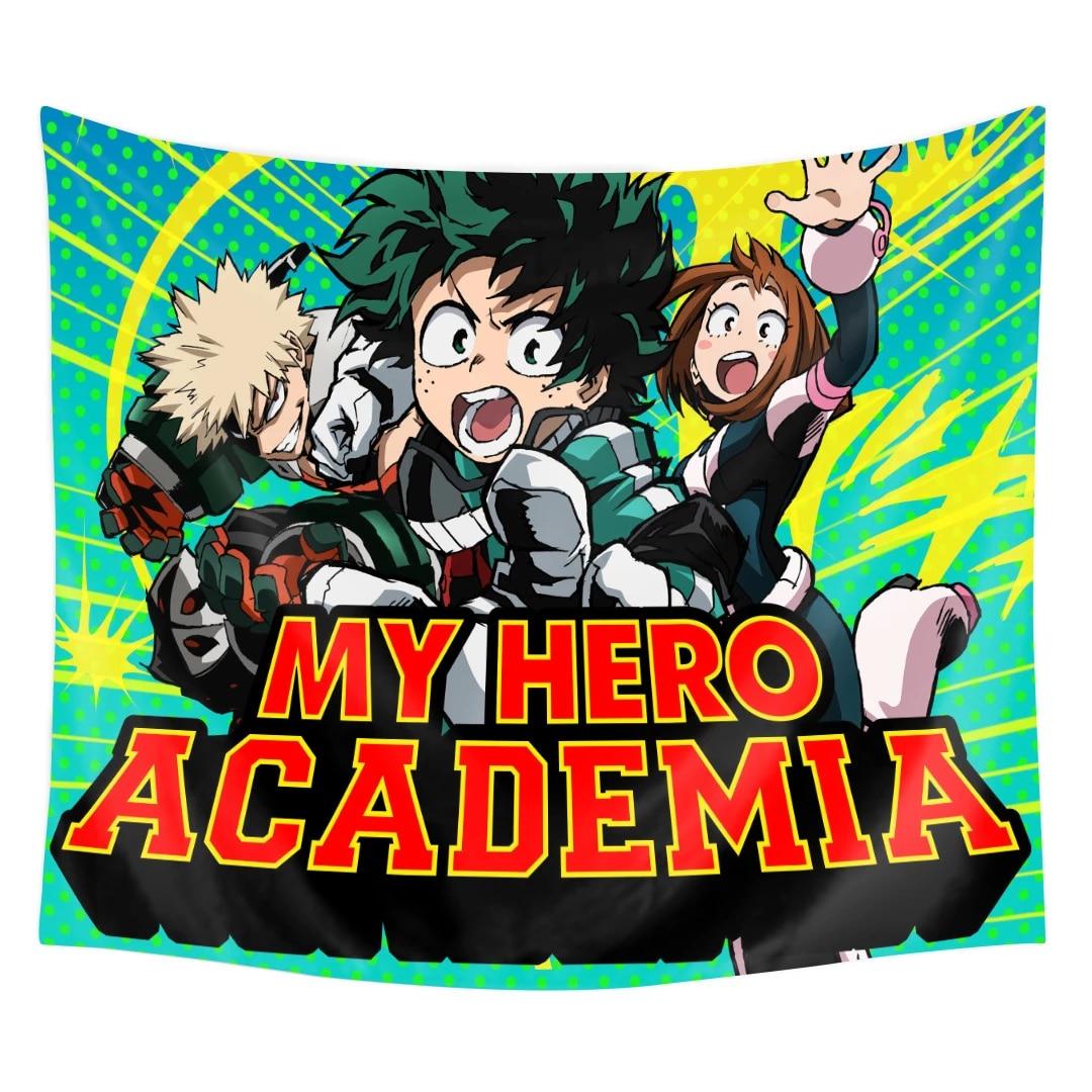 1080x1080 Anime My Hero Academia tapestry Background Cloth Blanket Character deku Midoriya Izuku Todoroki Shoto Bakugou Katsuki Tapestry