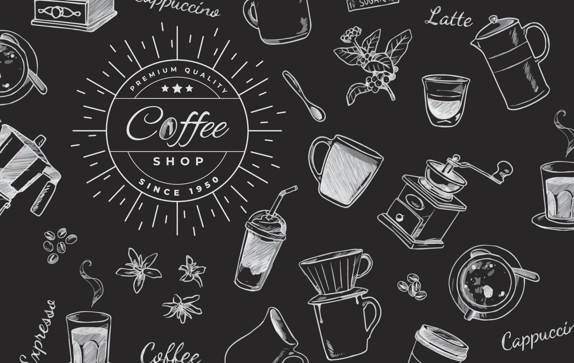 1920x1215 Coffee Shop Background Vector Art, Icon, and Graphics for Free Download