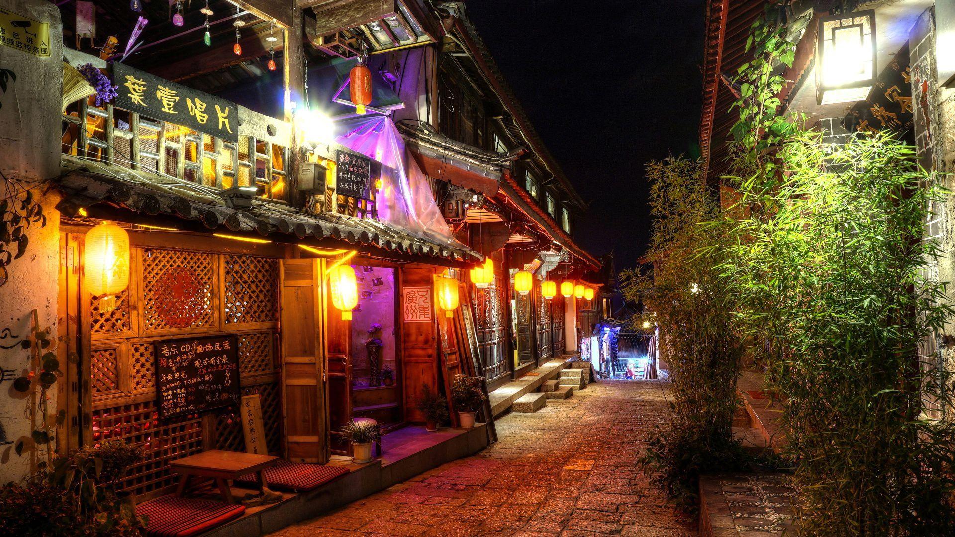 1920x1080 Japan Summer Night Wallpaper
