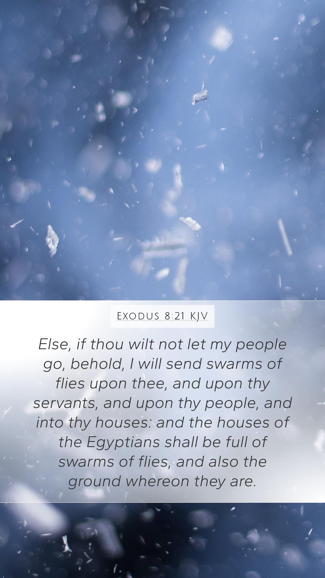 1080x1920 Exodus 8:21 KJV Mobile Phone Wallpaper, if thou wilt not let my people go, behold