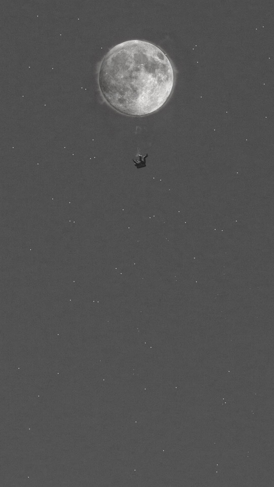 1080x1920 Astronaut falling from moon wallpaper
