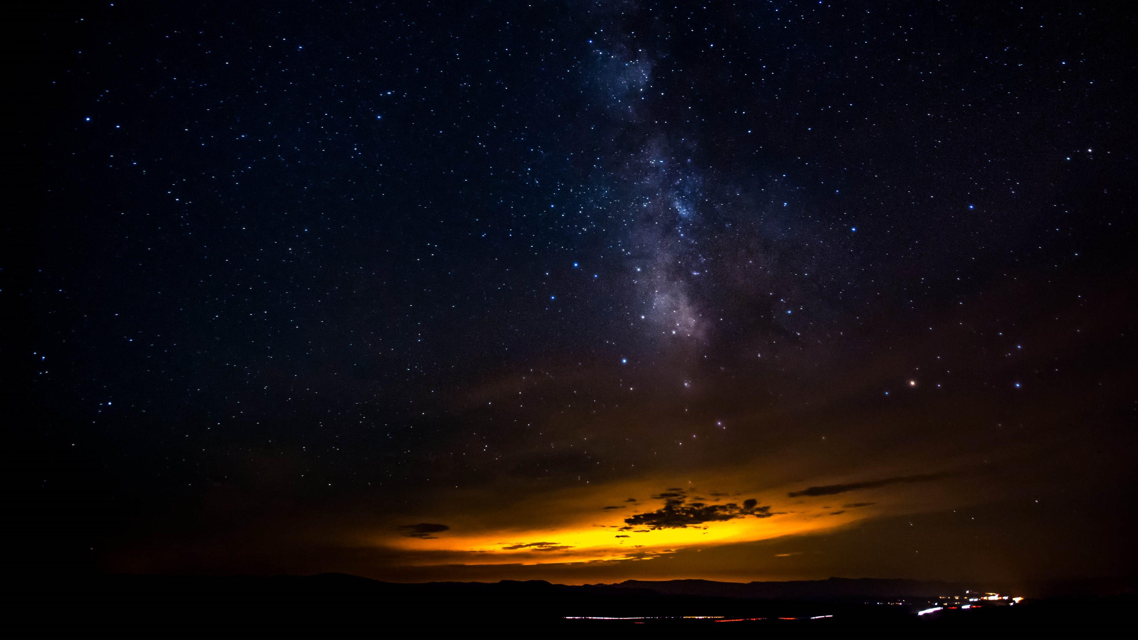 3840x2160 4K Starry Sky Wallpaper and Background Image