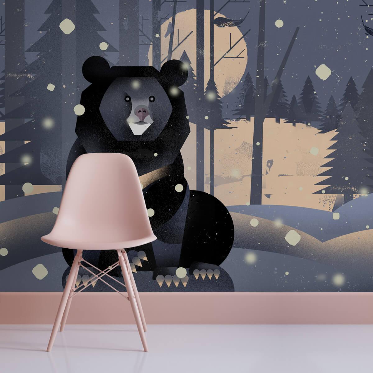 1200x1200 Black Bear Wallpaper African Design