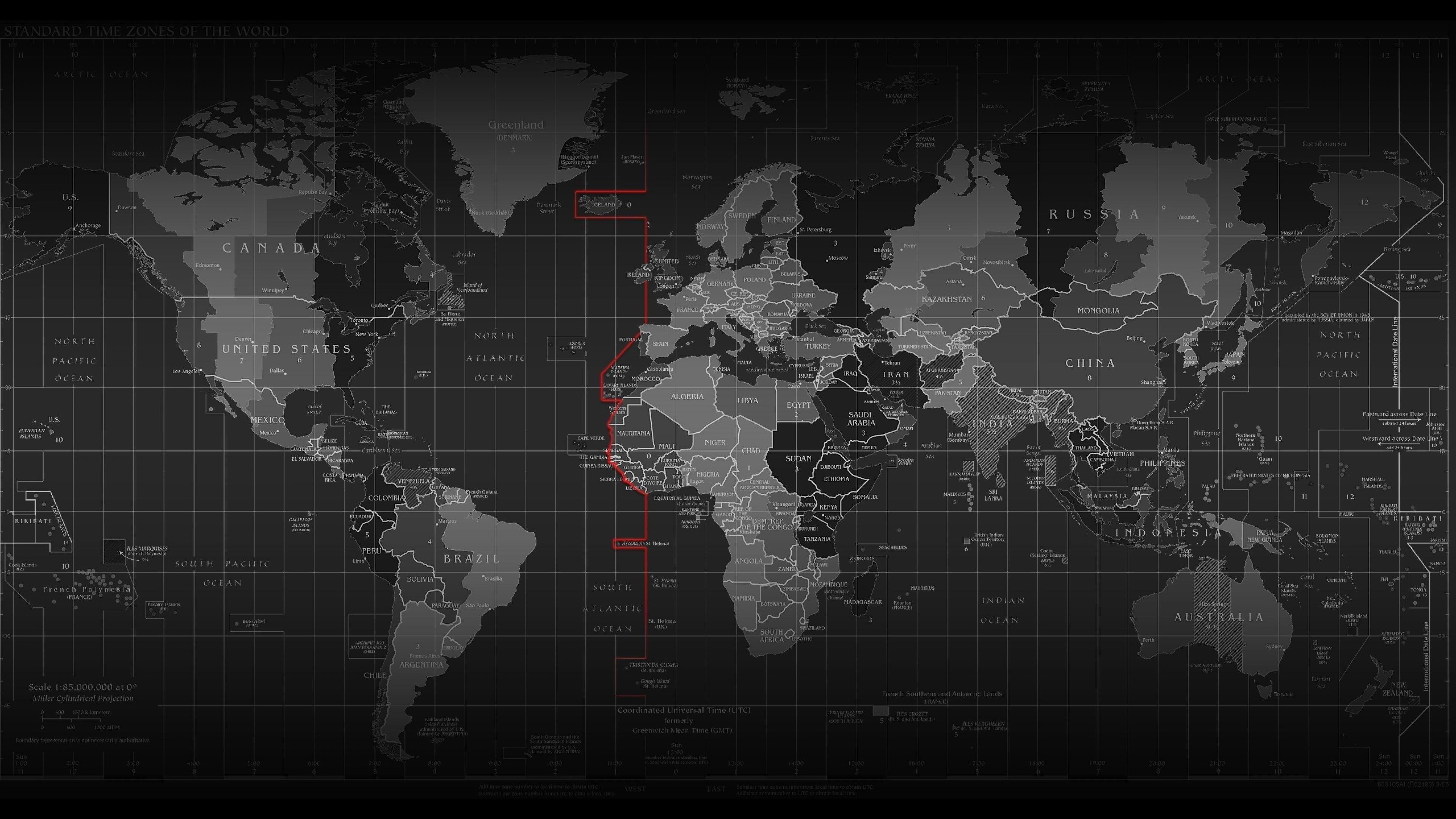3840x2160 Dual Monitor Map Wallpaper