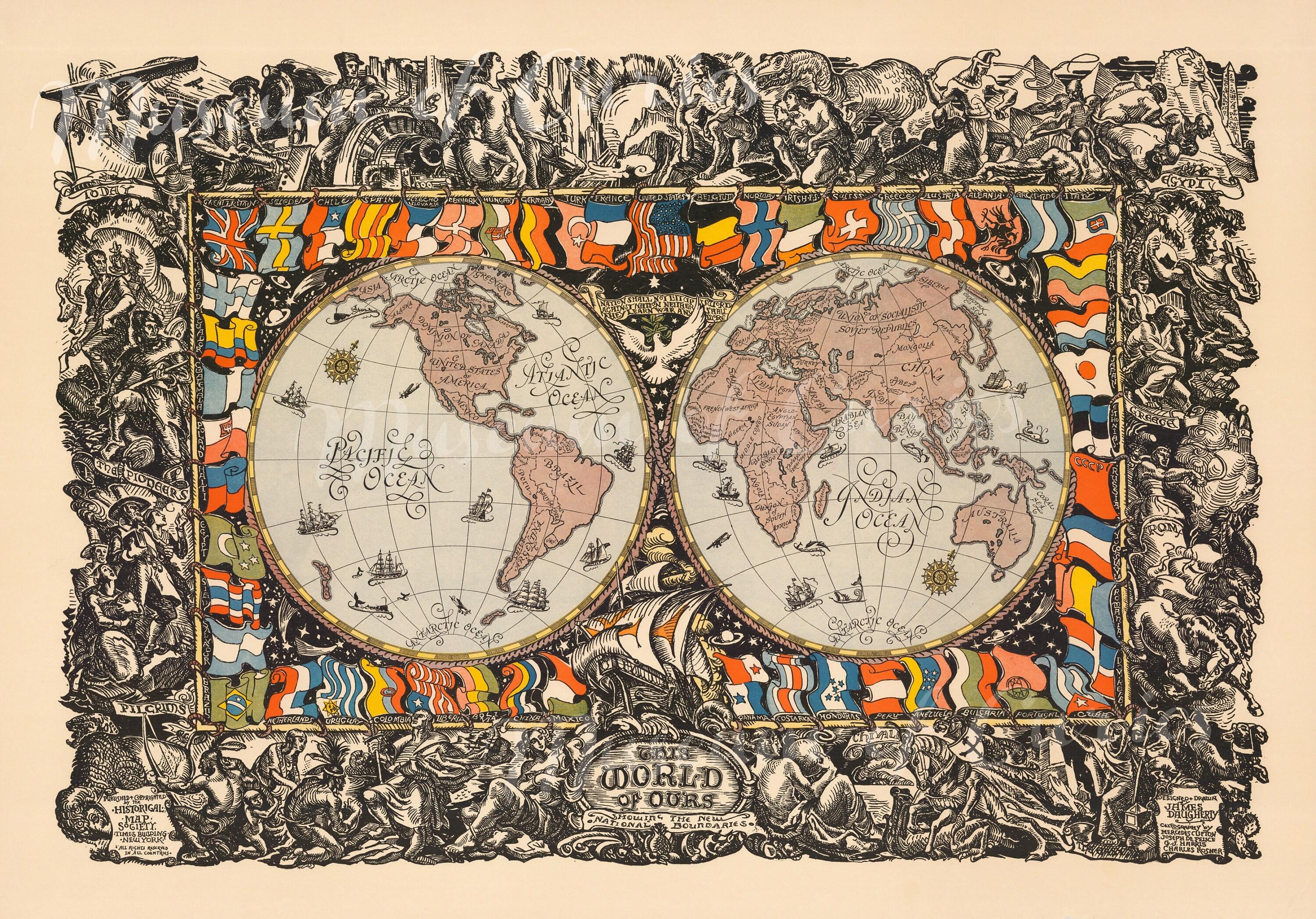 3000x2095 World Map 1920