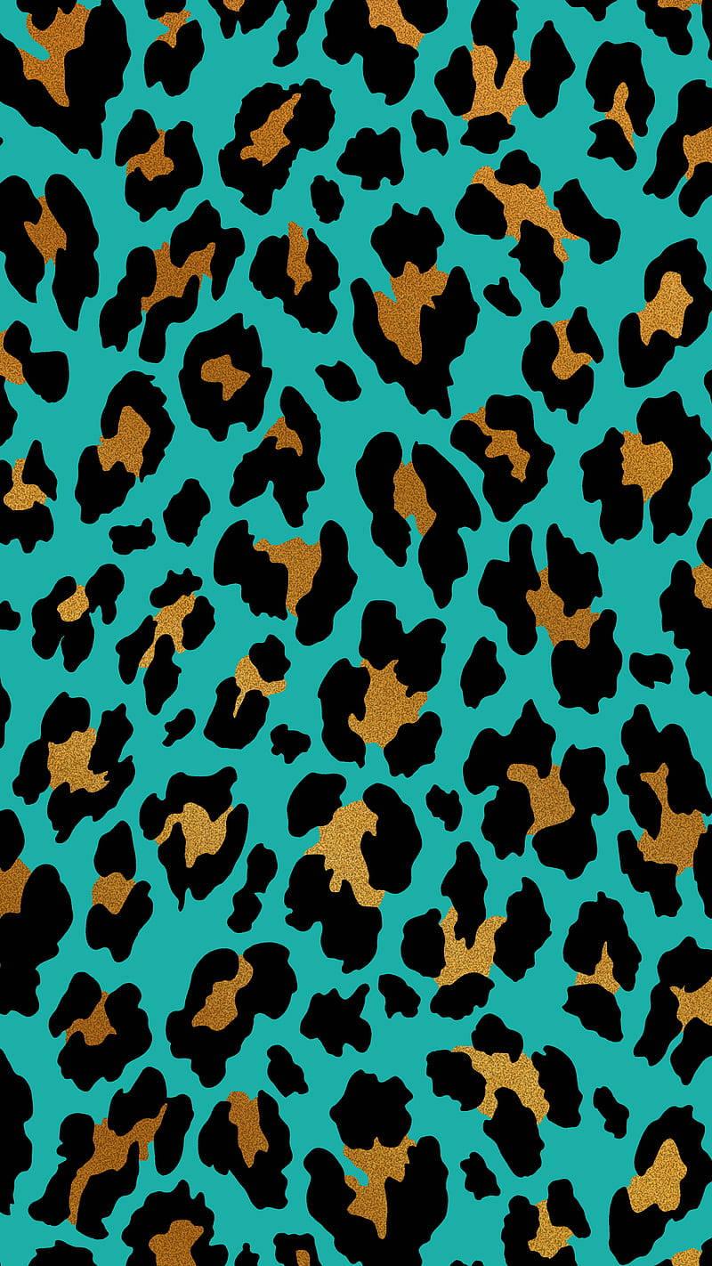 800x1422 Download Cheetah Print Green Wallpaper