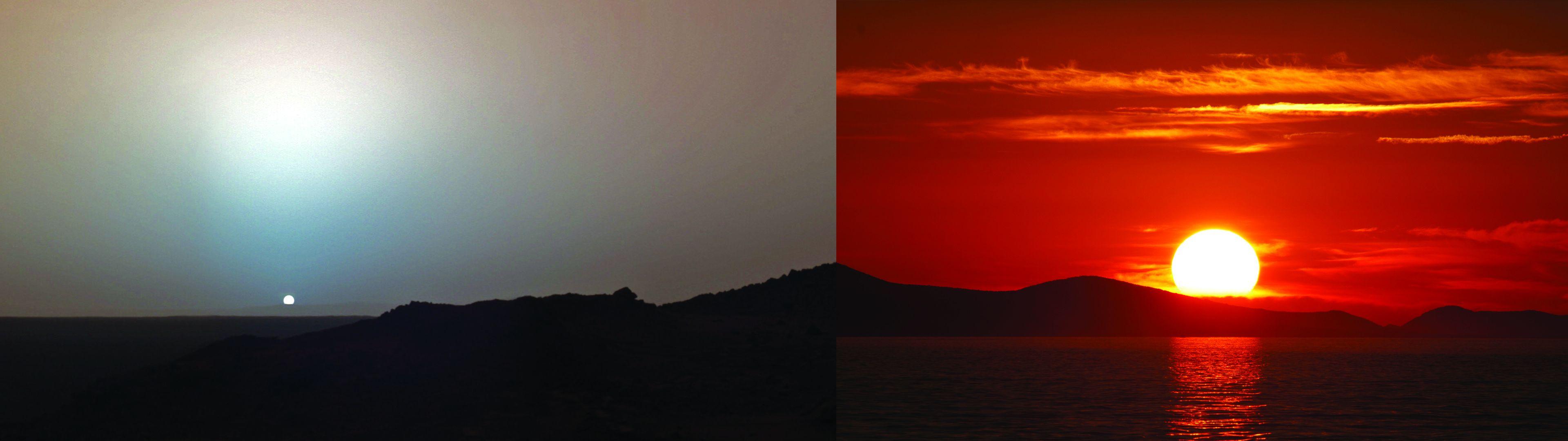 3840x1080 OC Mars and Earth Sunset Screen 2640 x 768