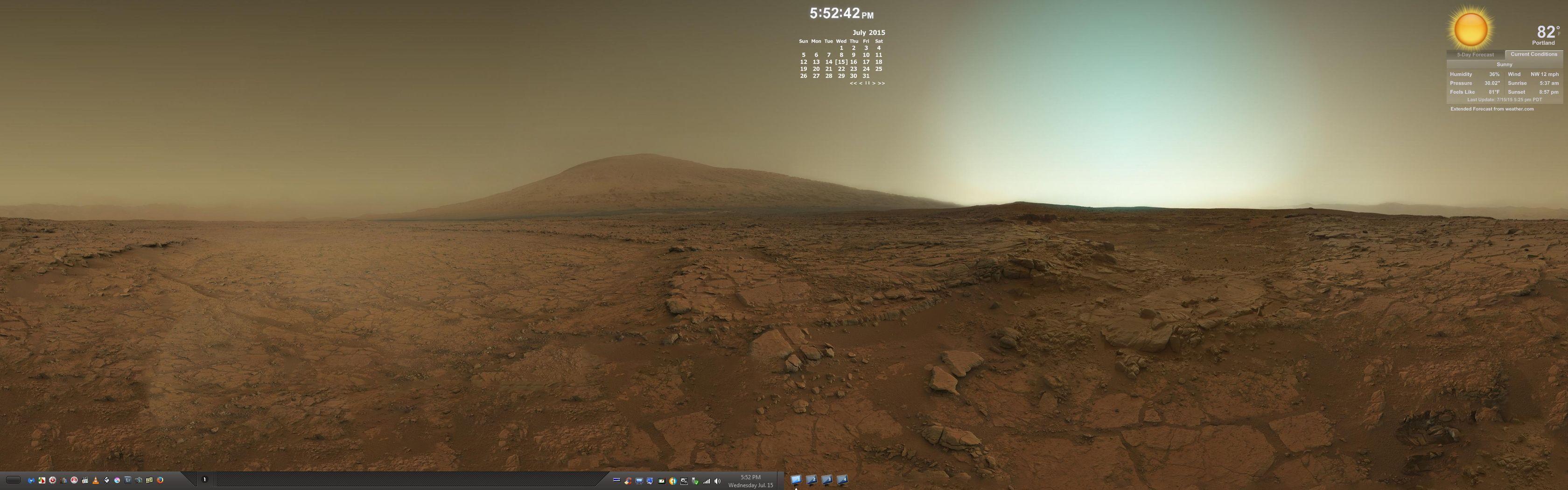 3360x1050 The Martian Dual Monitor Desktop