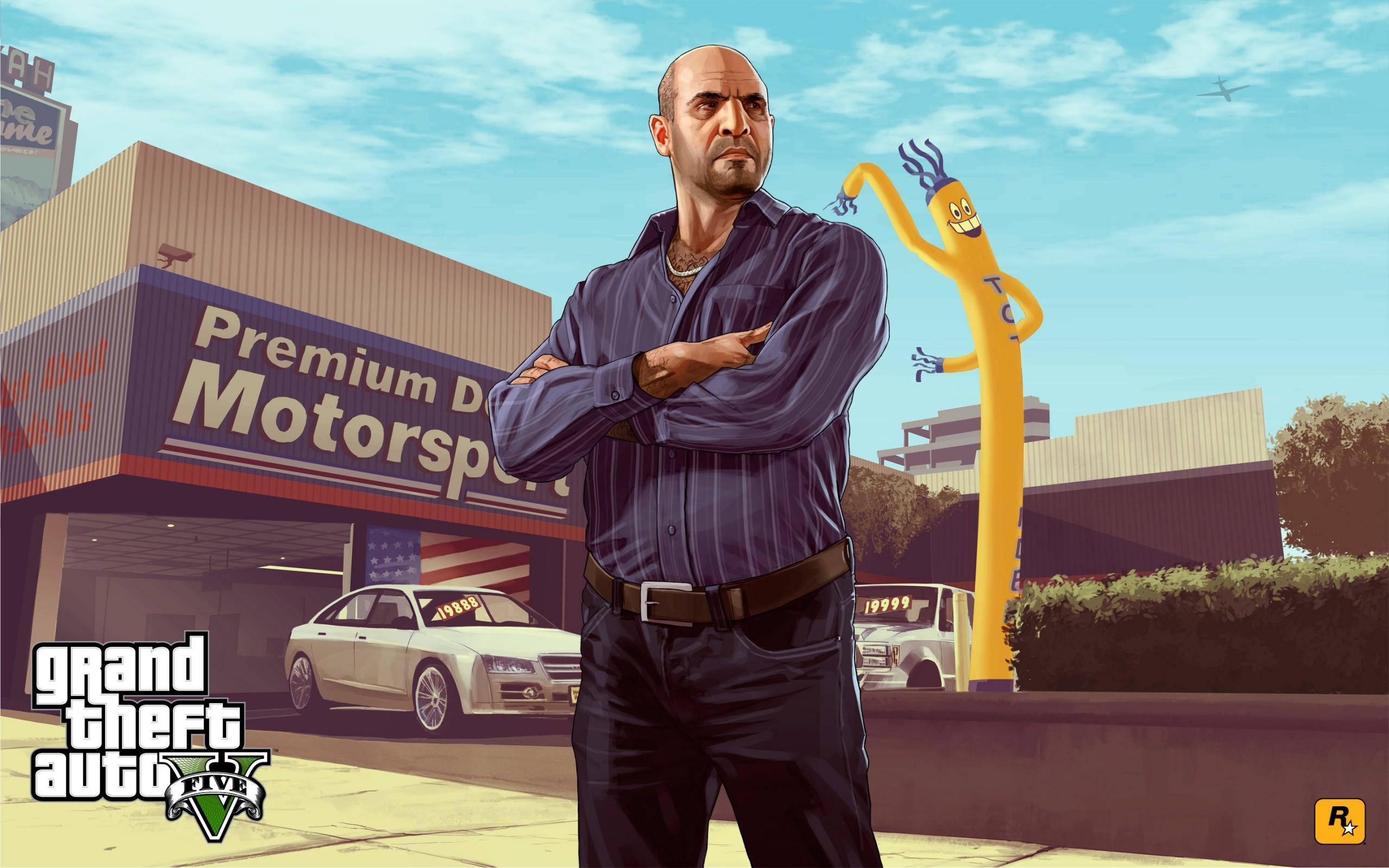2560x1600 Download Grand Theft Auto V Simeon Car Dealer Wallpaper