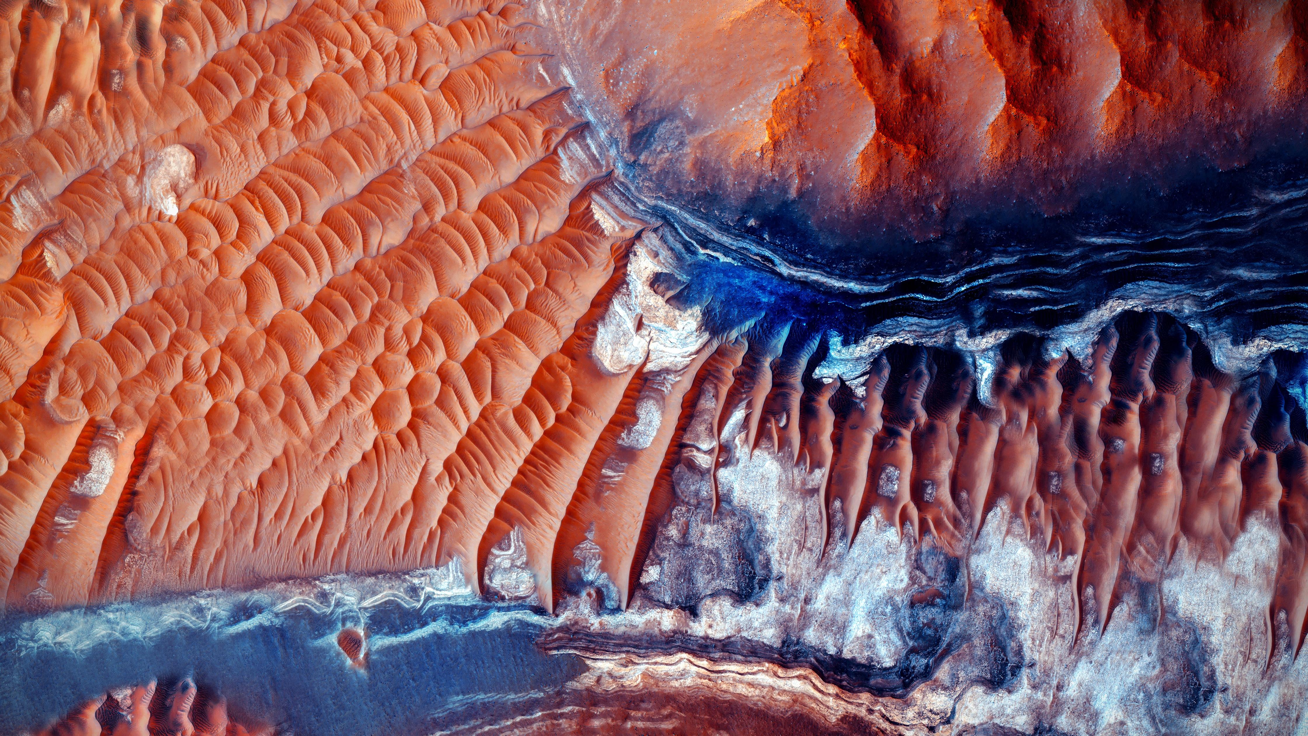 4480x2520 Desert Wallpaper 4K, Mars, Aerial view, 5K, Space