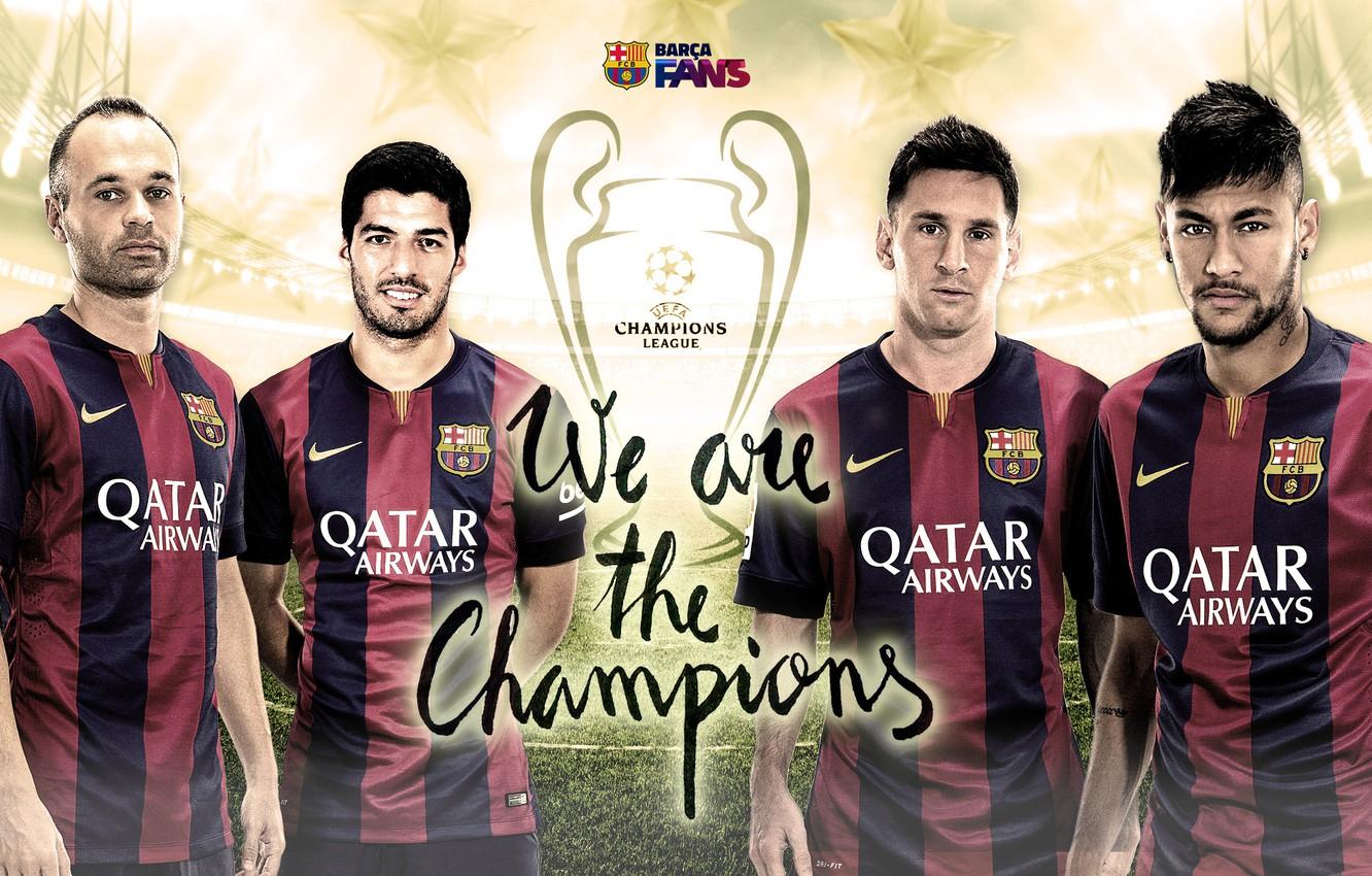 1332x850 Wallpaper wallpaper, sport, football, FC Barcelona, UEFA Champions League Winners image for desktop, section спорт