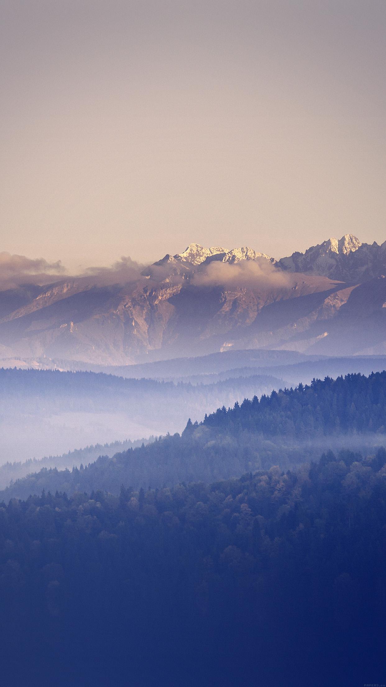 1242x2208 mountain peace blue sky nature