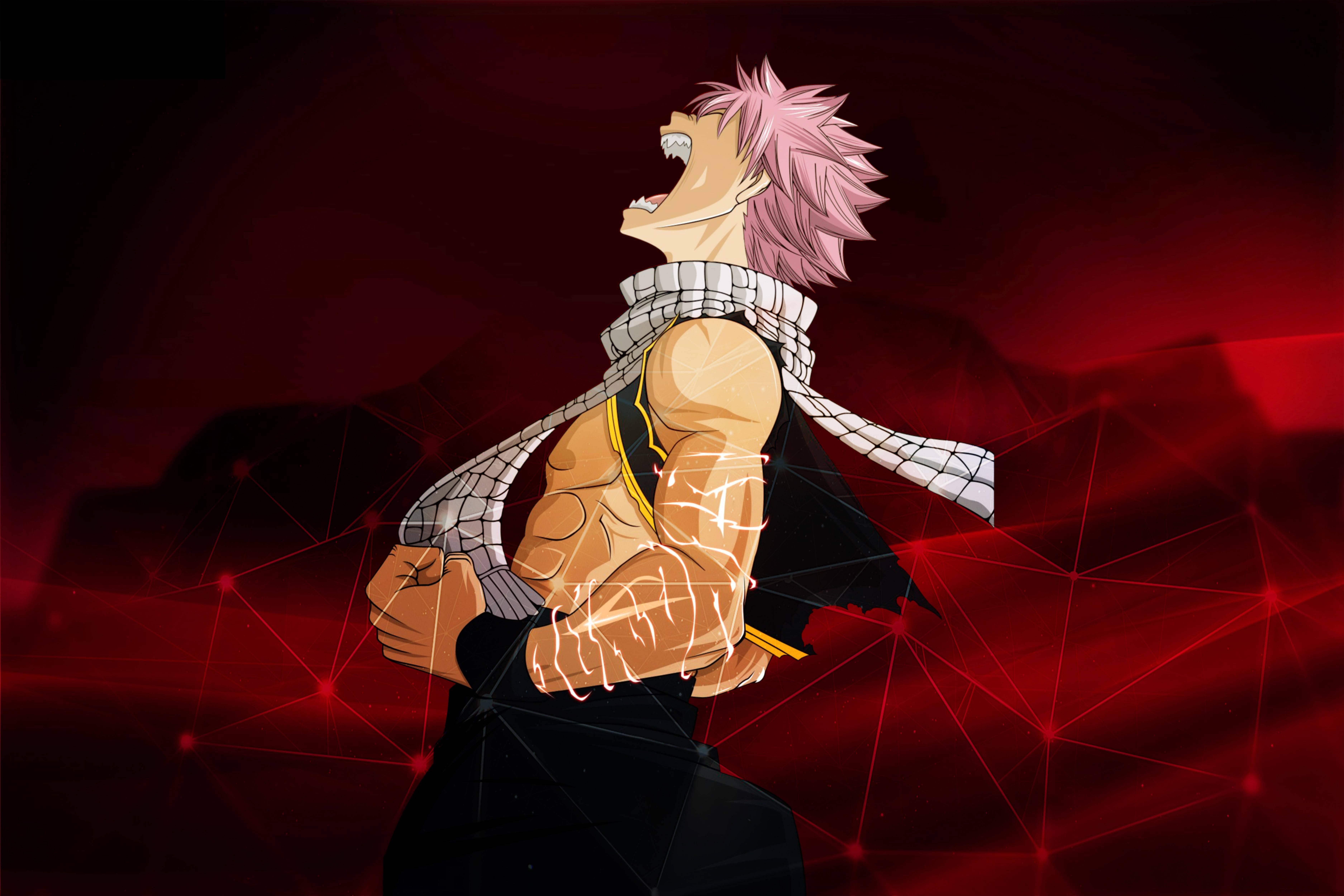 7500x5000 Download Fairy Tail Characters Raging Natsu Wallpaper