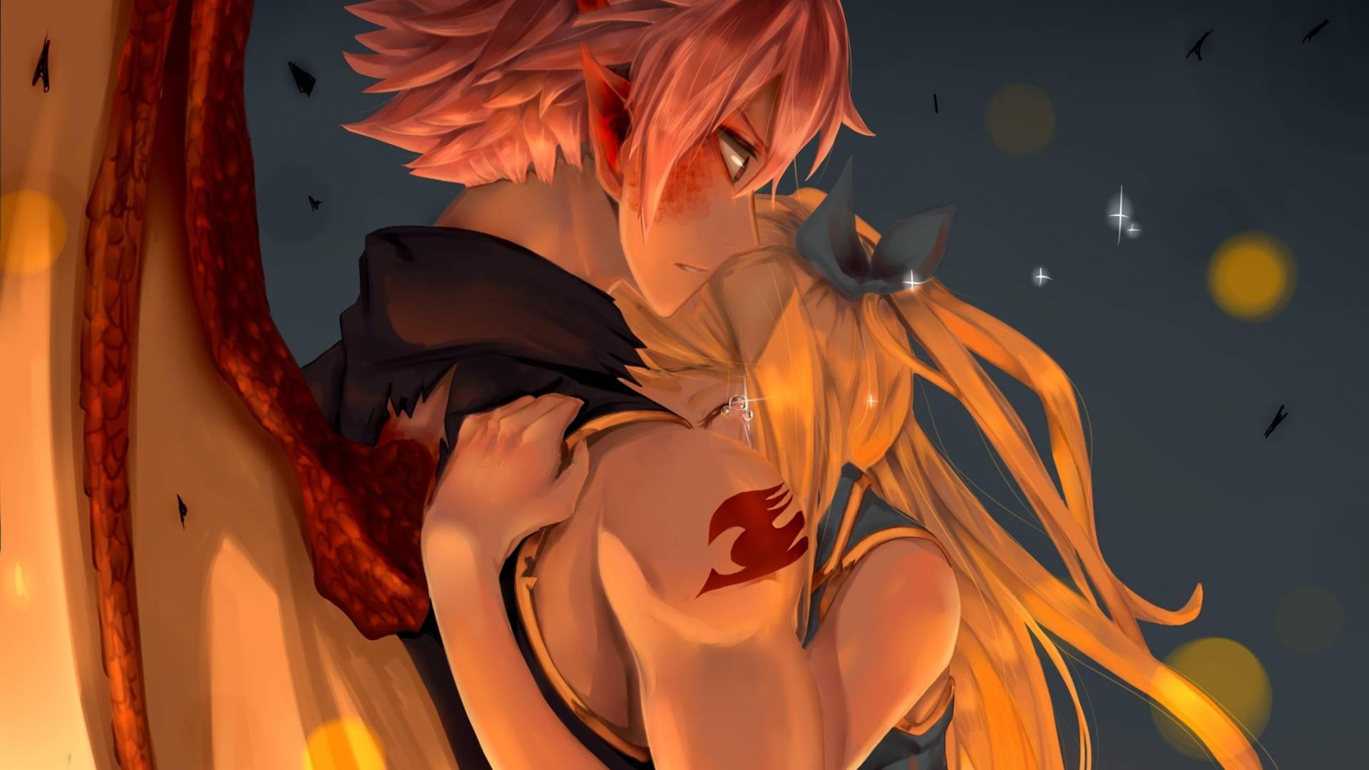 1920x1080 Download Anime Hug Natsu And Lucy Wallpaper