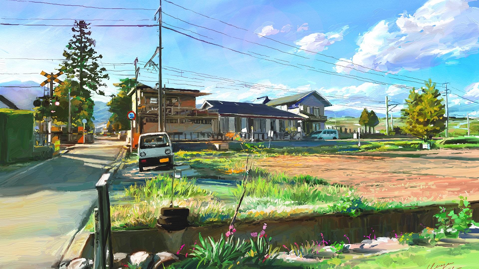 1920x1080 Japanese Village Wallpaper