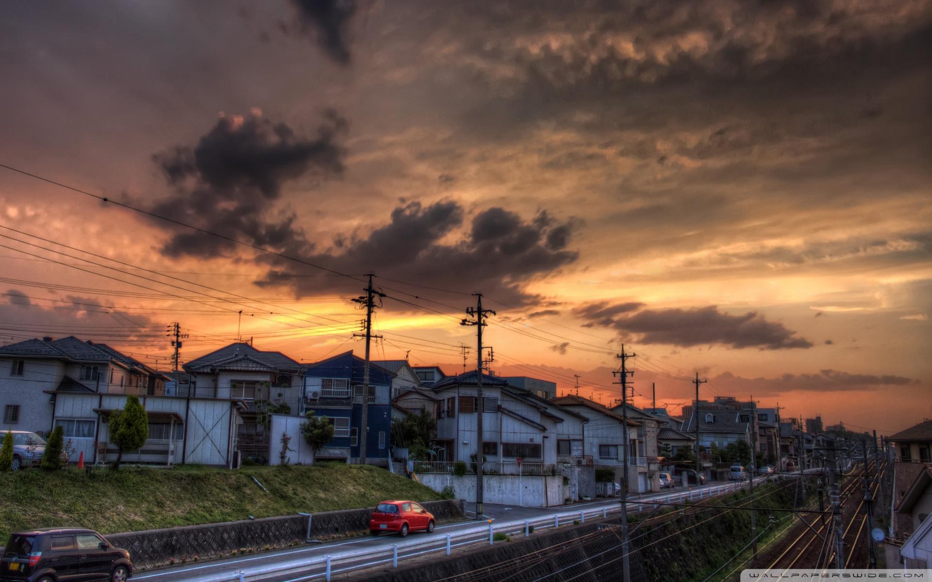 1920x1200 Sunset, Okazaki, Aichi Prefecture, Japan Ultra HD Desktop Background Wallpaper for 4K UHD TV : Widescreen & UltraWide Desktop & Laptop : Tablet
