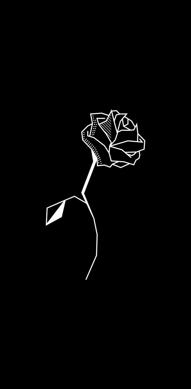 630x1280 Modern Black Rose wallpaper