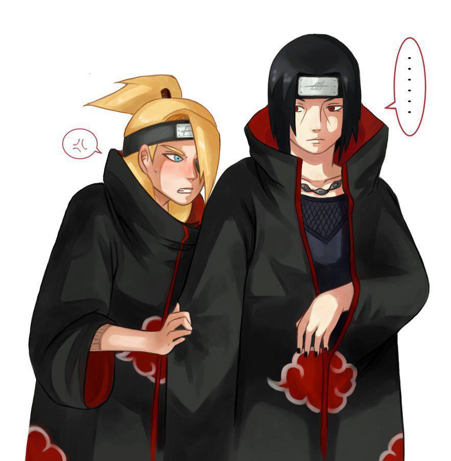 883x904 itachi deidara Uchiha Fan Art