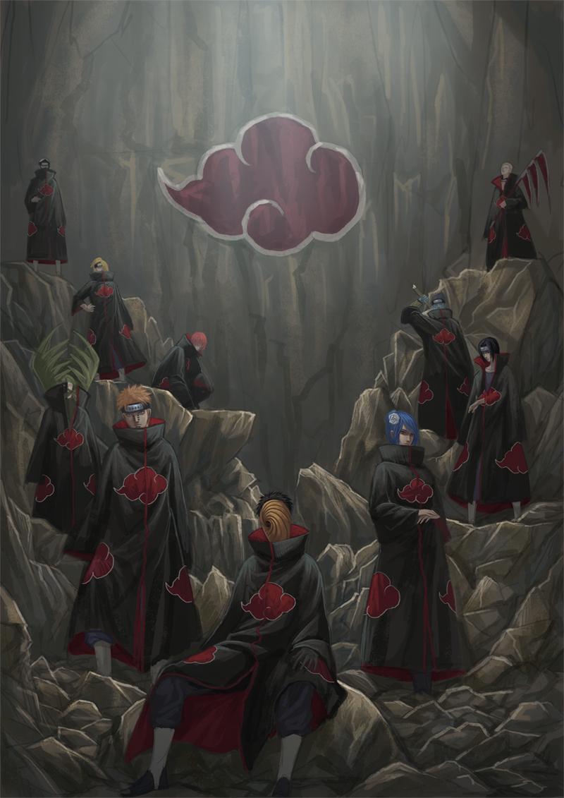 800x1131 uchiha itachi, konan, deidara, hidan, sasori, and 5 more (naruto and 1 more) drawn
