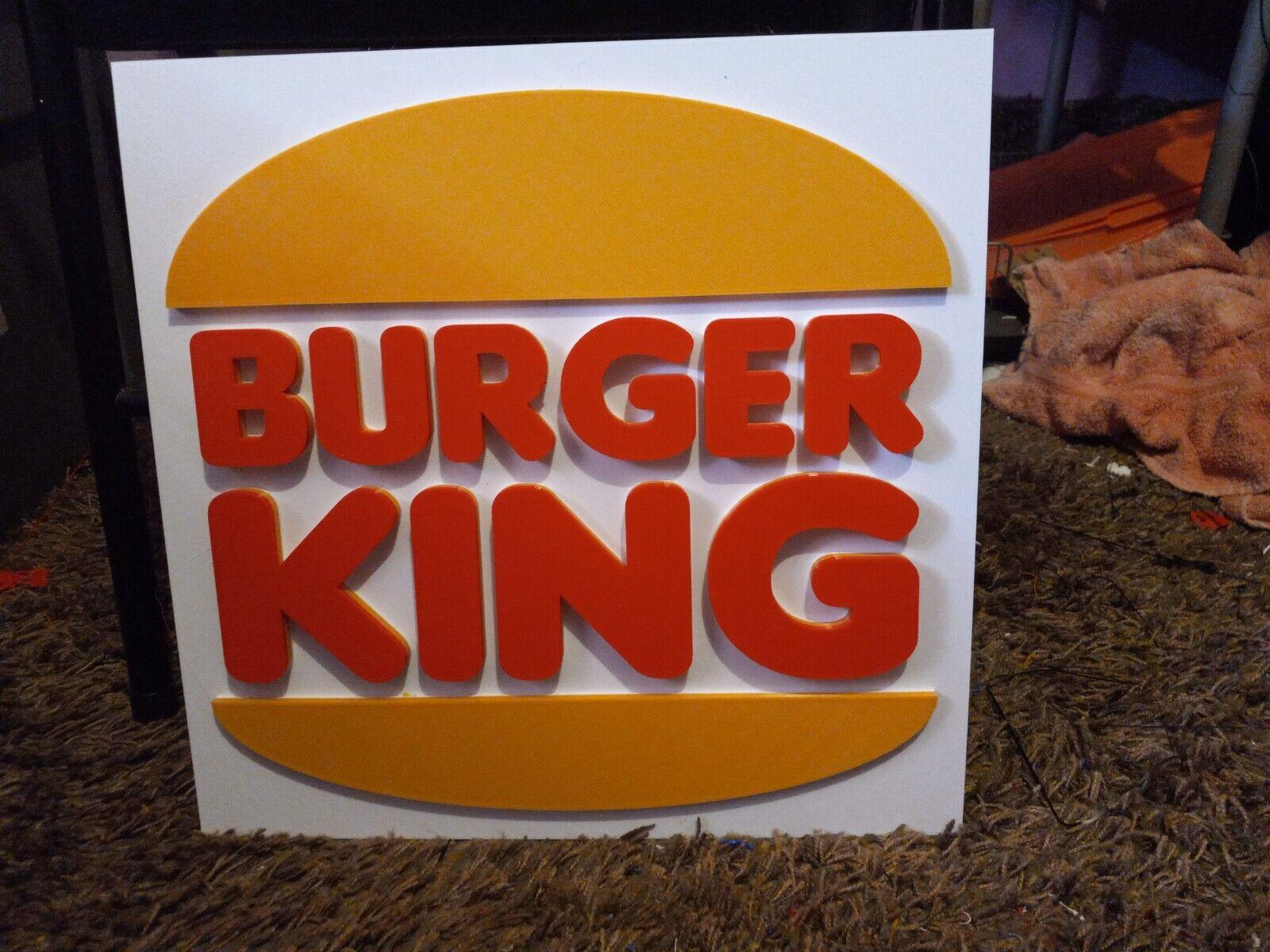 1600x1200 Inch Diameter Burger King(OLDER VERSION) 3D Printed 3D Logo Sign