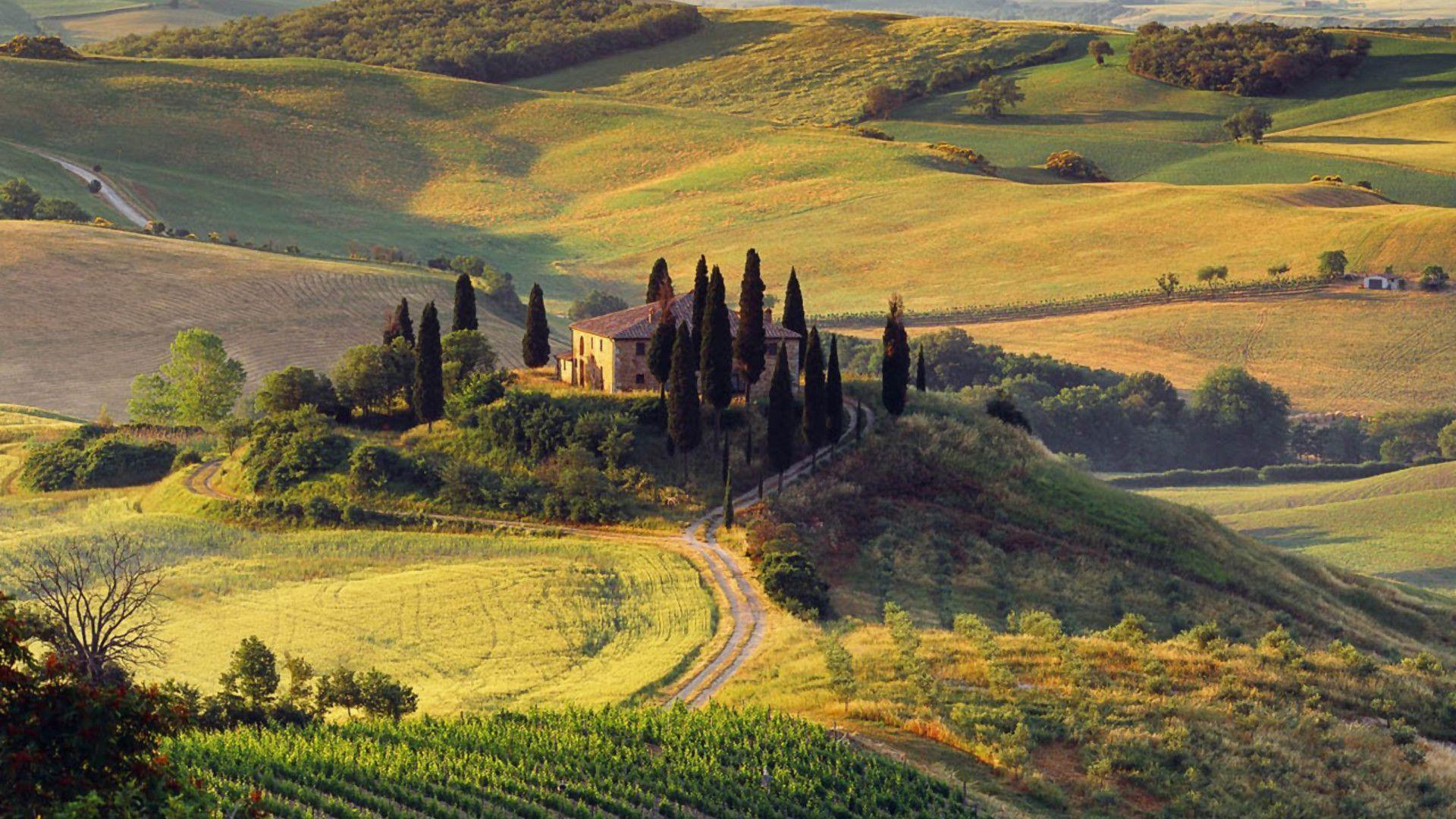1920x1080 Tuscan Countryside Wallpaper