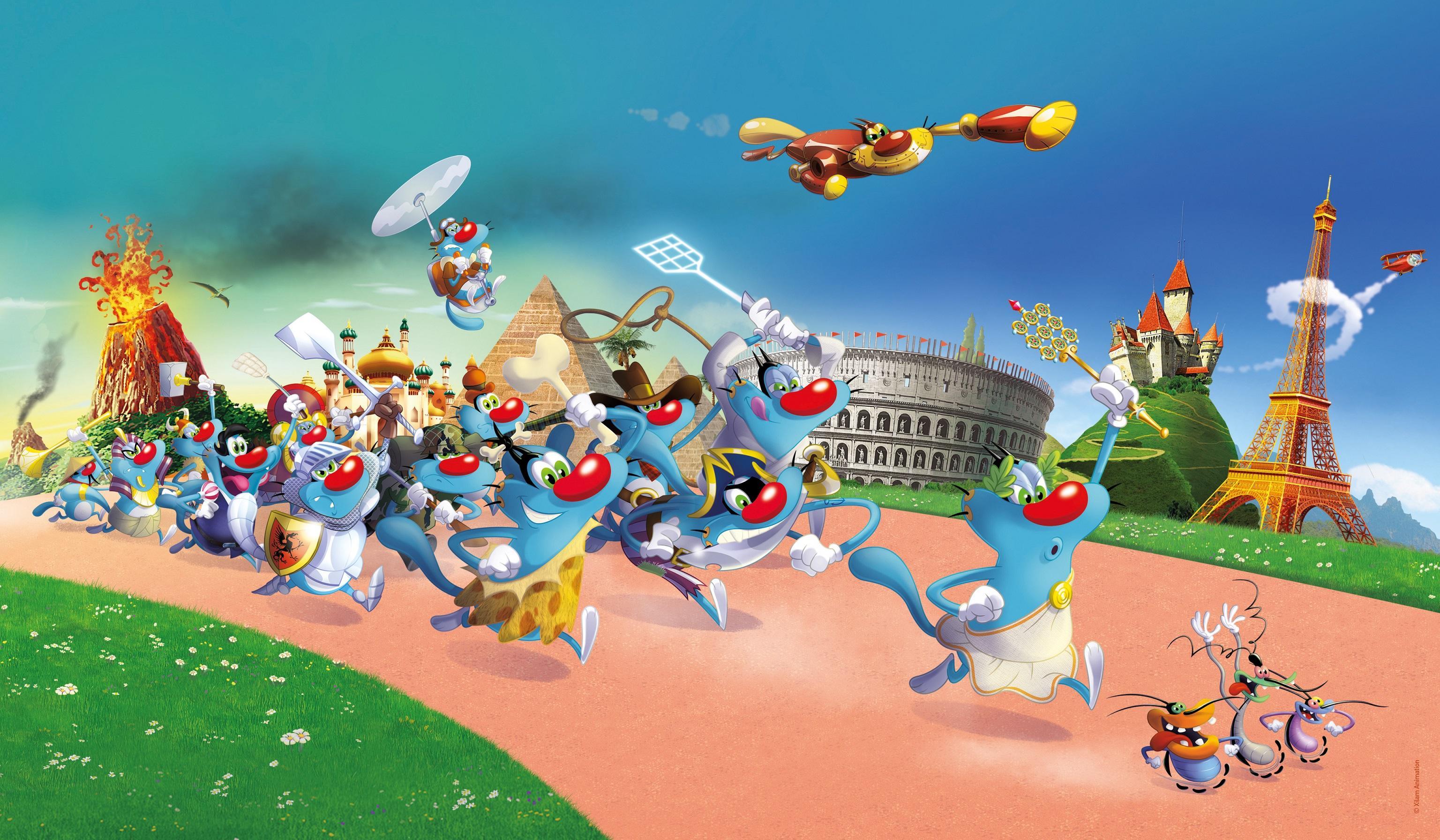 3072x1792 Oggy And The Cockroaches 4K Wallpaper