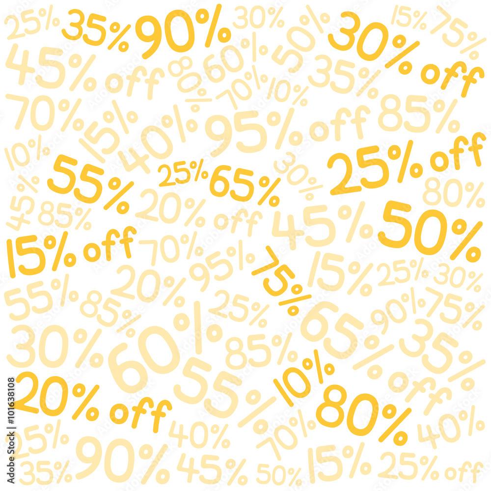 1000x1000 wallpaper for clearance sale season in yellow theme Stock Vector