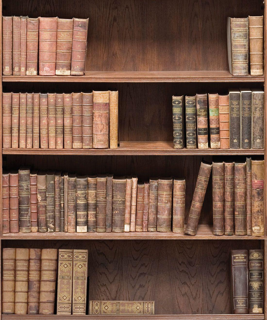 1100x1318 Bookshelf Wallpaper • Realistic Library Design