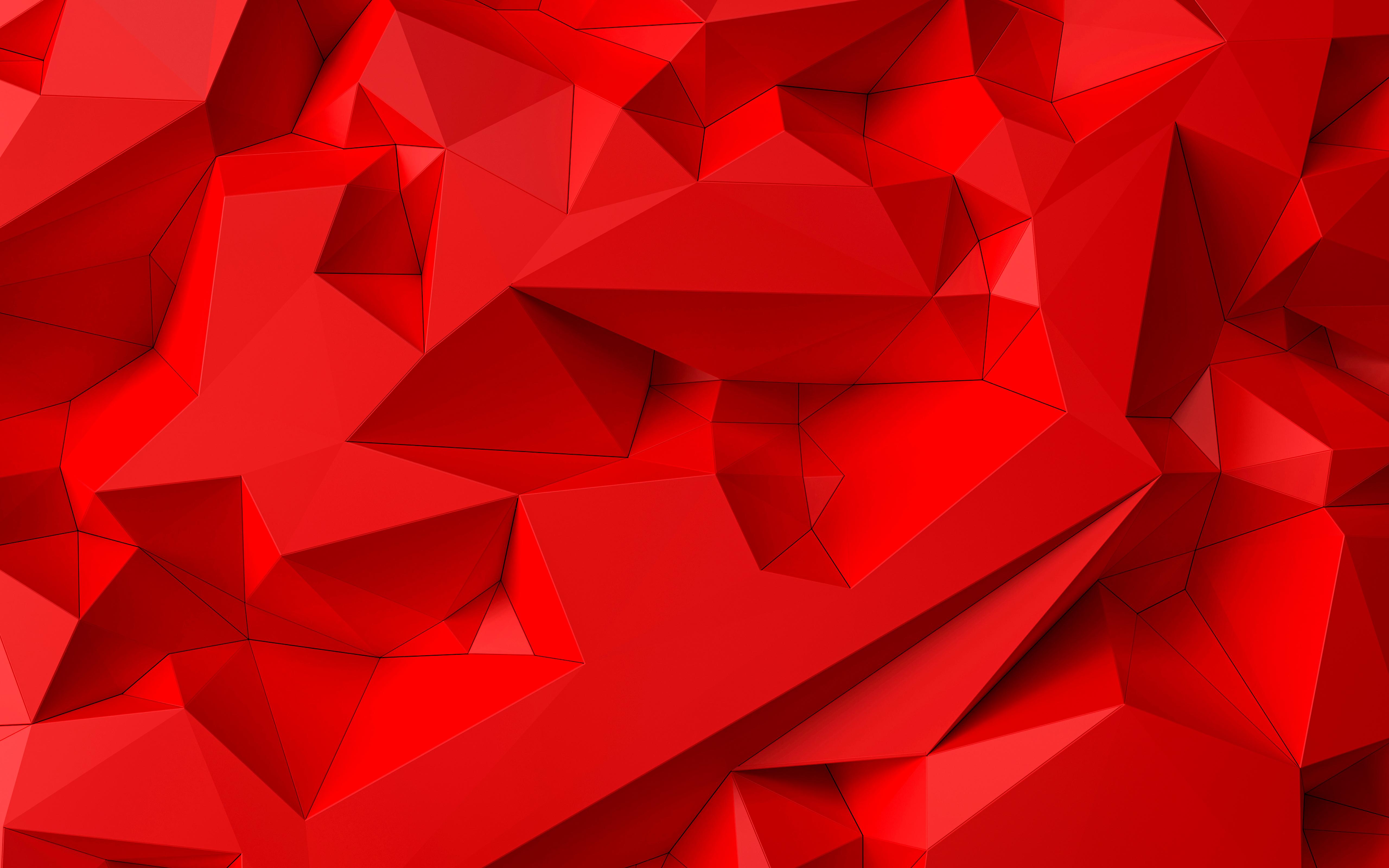 5120x3200 Bright Red Wallpaper