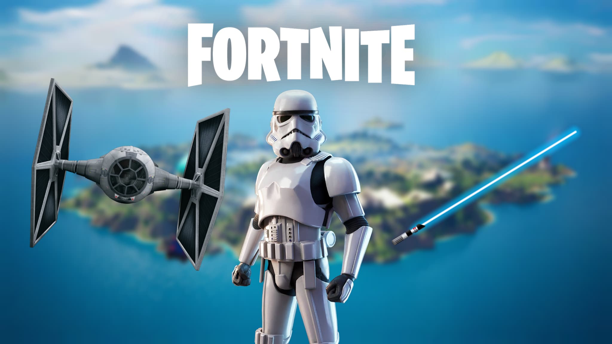 2048x1152 Fortnite Star Wars Wallpaper