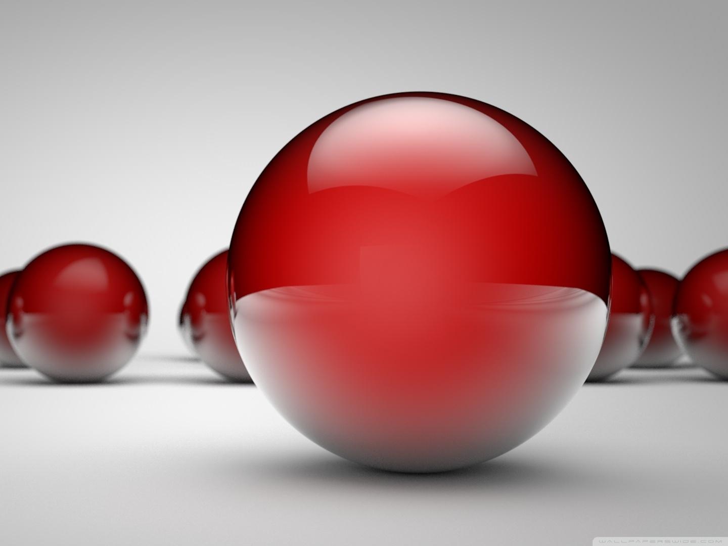1440x1080 Shiny Red Balls Field Ultra HD Desktop Background Wallpaper for 4K UHD TV : Widescreen & UltraWide Desktop & Laptop : Tablet