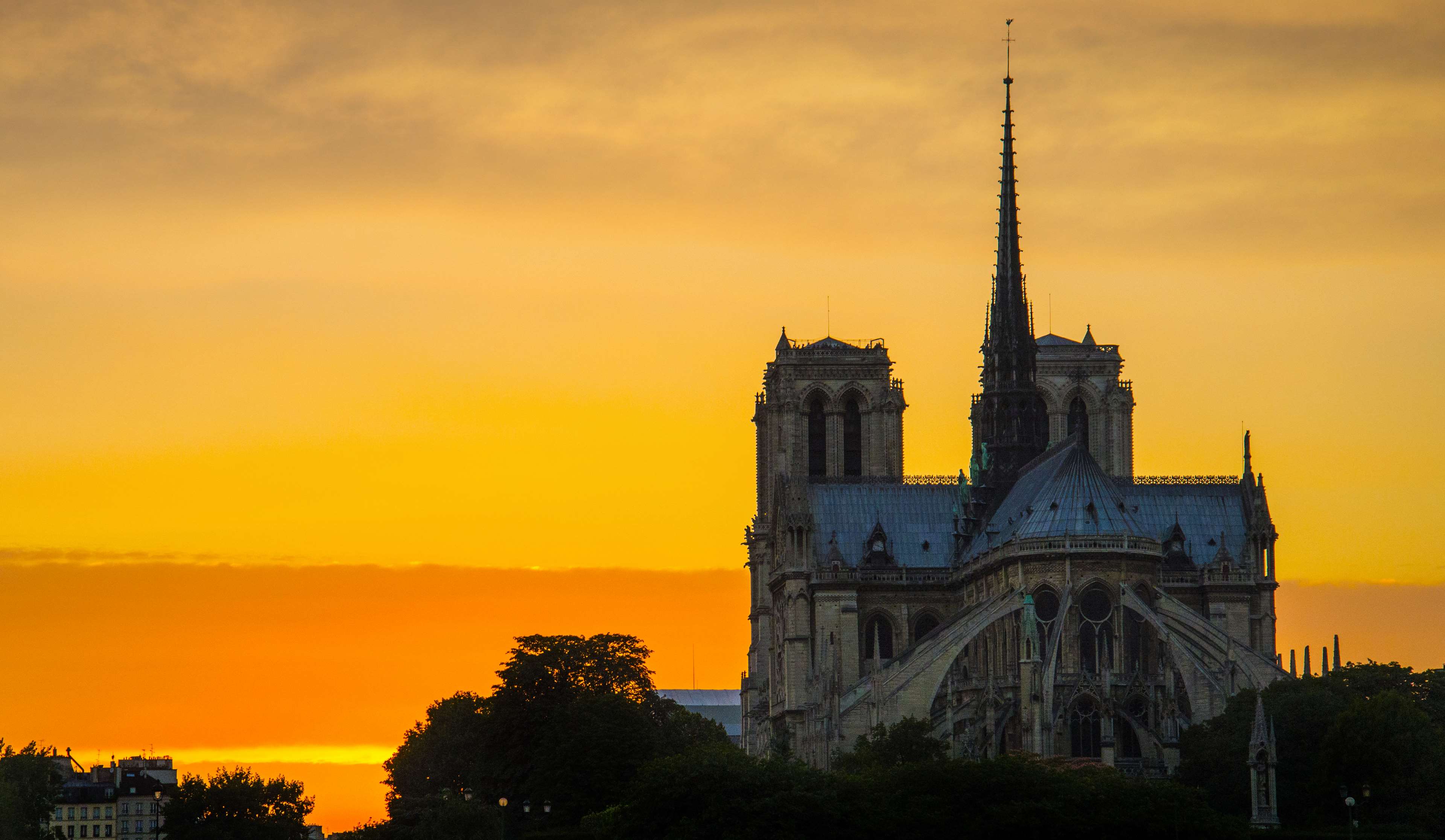 3840x2233 boat, cathedral, city, clouds, nikon, orange, paris, photography