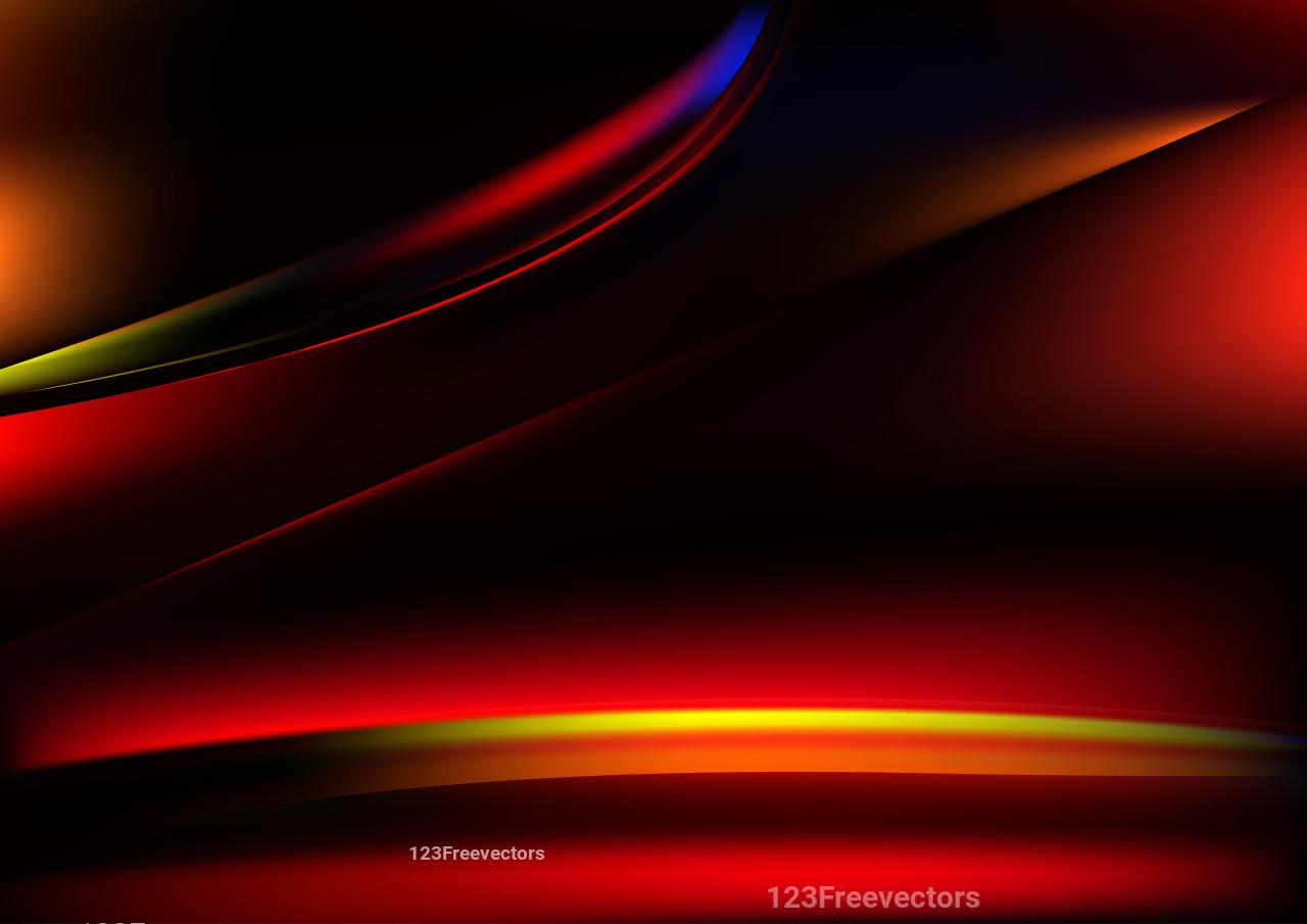 1280x905 Abstract Shiny Black Red and Yellow Wave Background