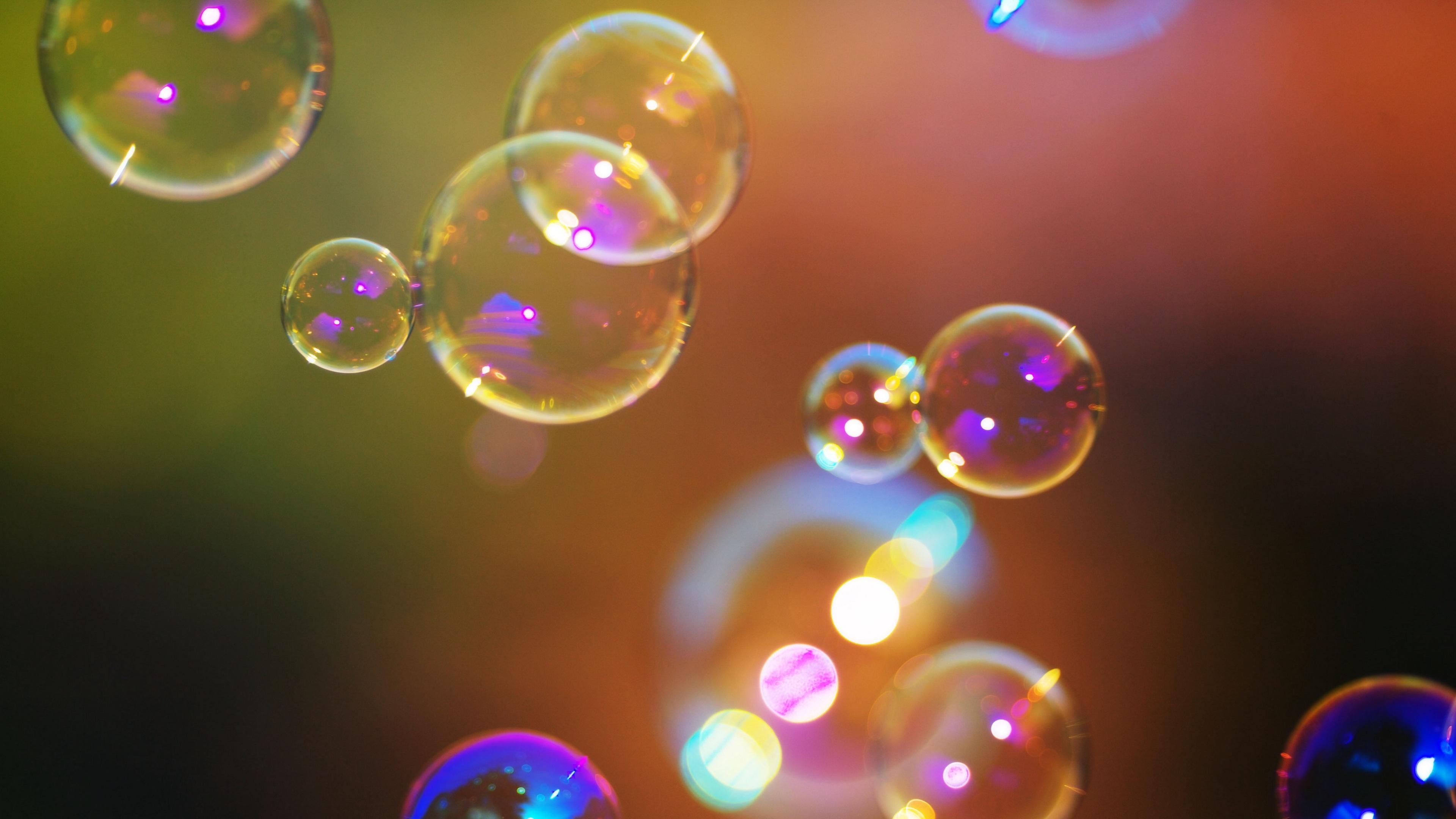 3840x2160 Wallpaper 4k abstraction, shiny, red, bubbles 4k Wallpaper