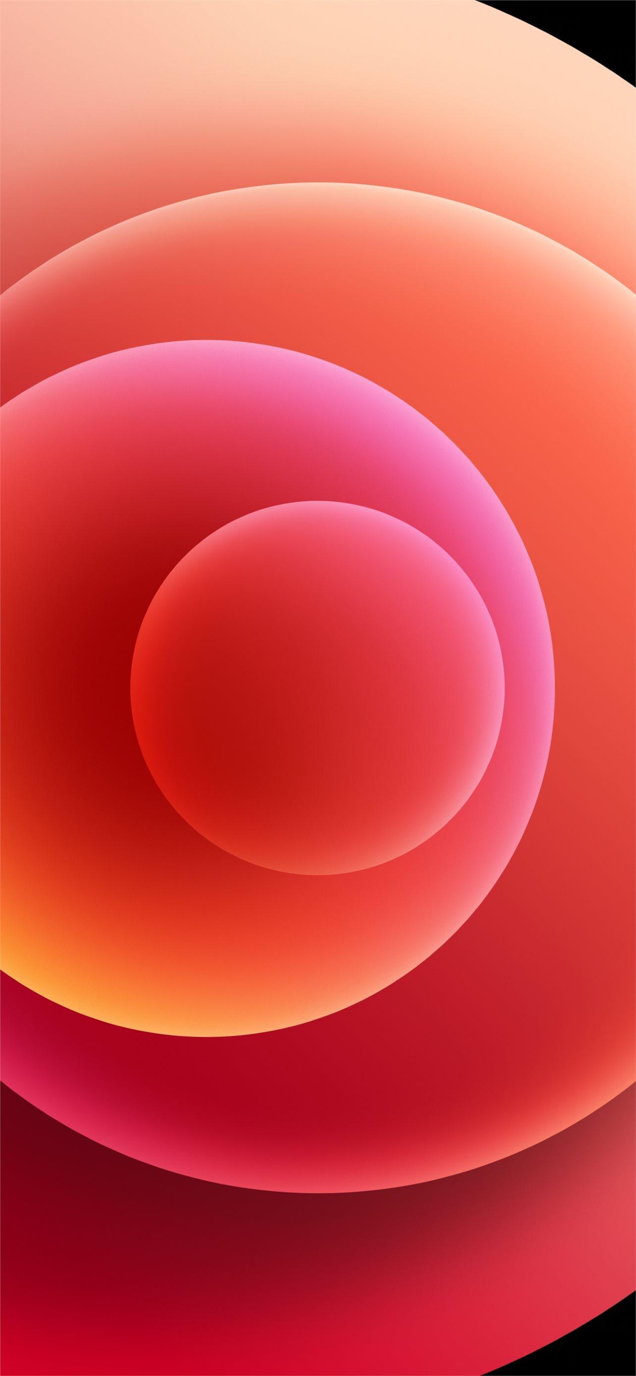 1284x2778 Colorful iPhone 12 Stock wallpaper Orbs Red Light iPhone 12 Wallpaper Free Download