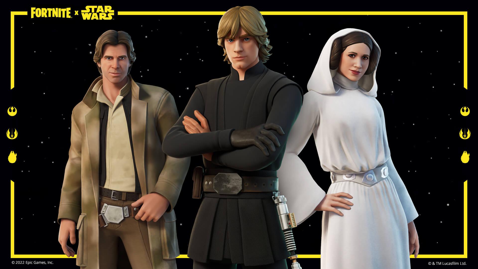 1920x1080 Luke, Leia, and Han Drop into Fortnite for Skywalker Week!